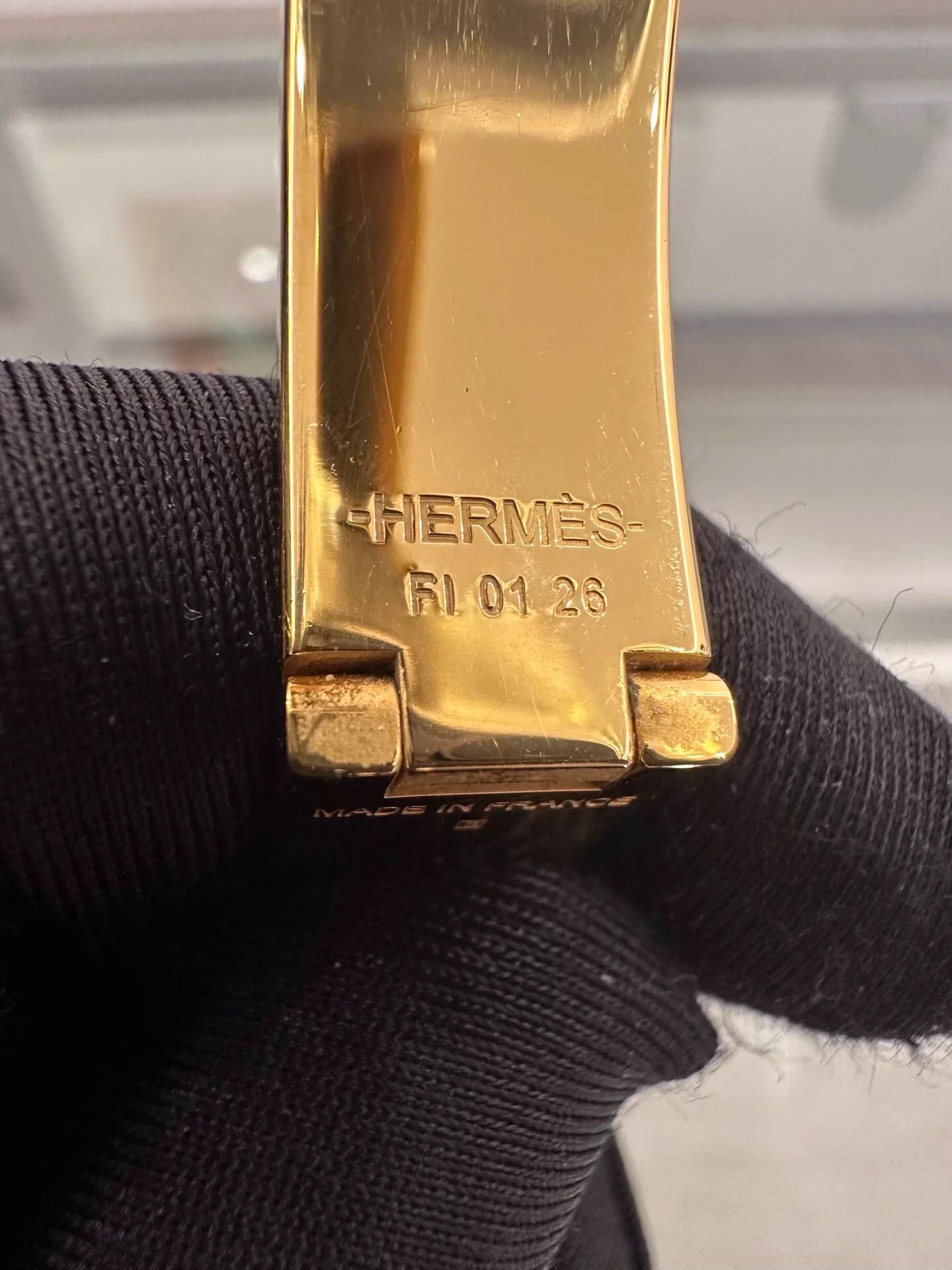 Hermes Hermes Clic H Orange Enamel Gold H Bracelet PM Size ONE SIZE - 7 Thumbnail