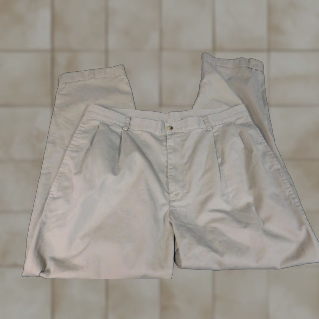 Nautica Nautica Pants 37x30 Beige Straight Regular Chino Classic Men Pants Regular Beige Cotton Flat Front Zip Pockets 37 Inseam 30 Modern Vintage: No Size US 37 - 1 Thumbnail
