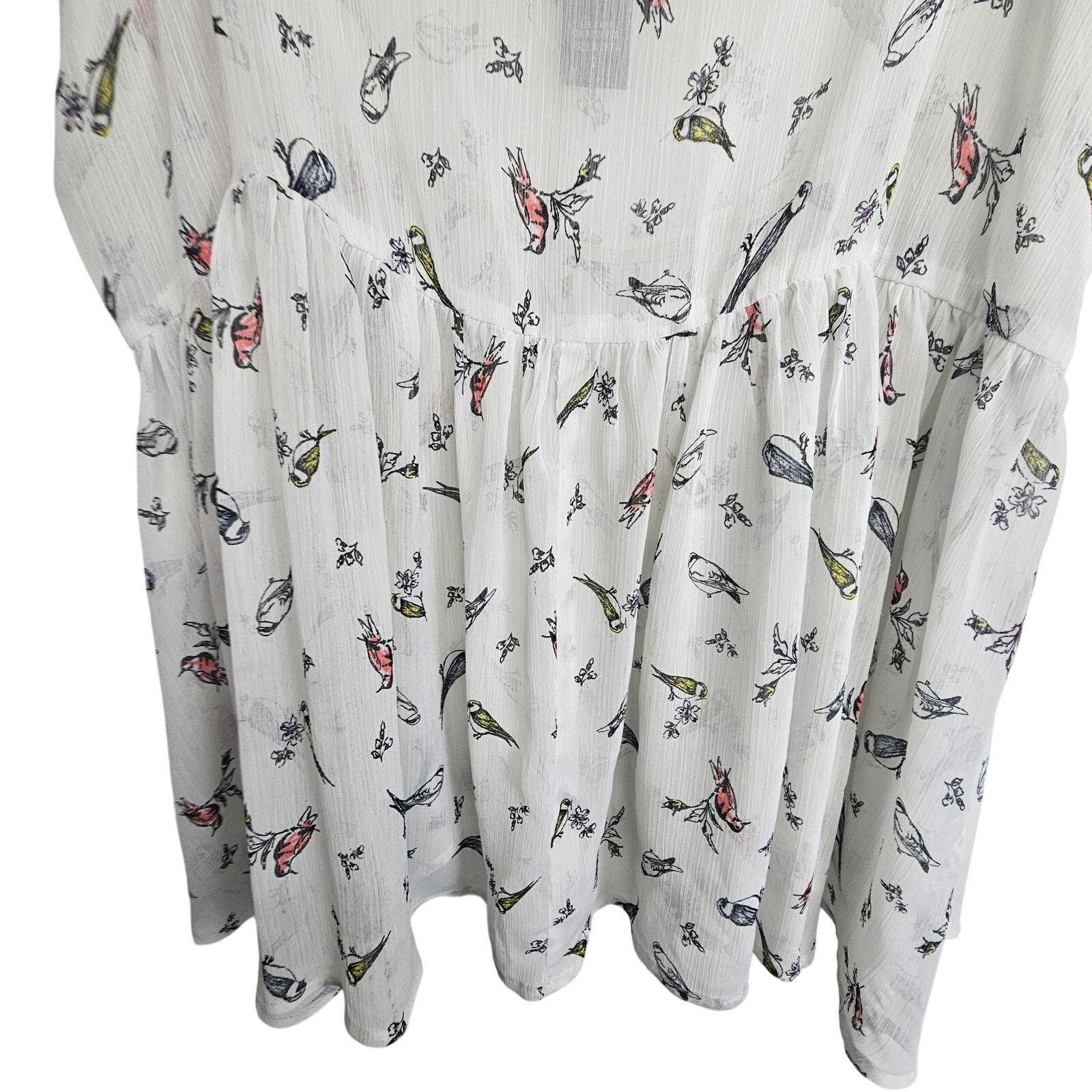 Torrid Torrid Womens Flowy Bird Print Flowy Tank Top Plus Size 2X Size XXL / US 16-18 / IT 52-54 - 3 Thumbnail