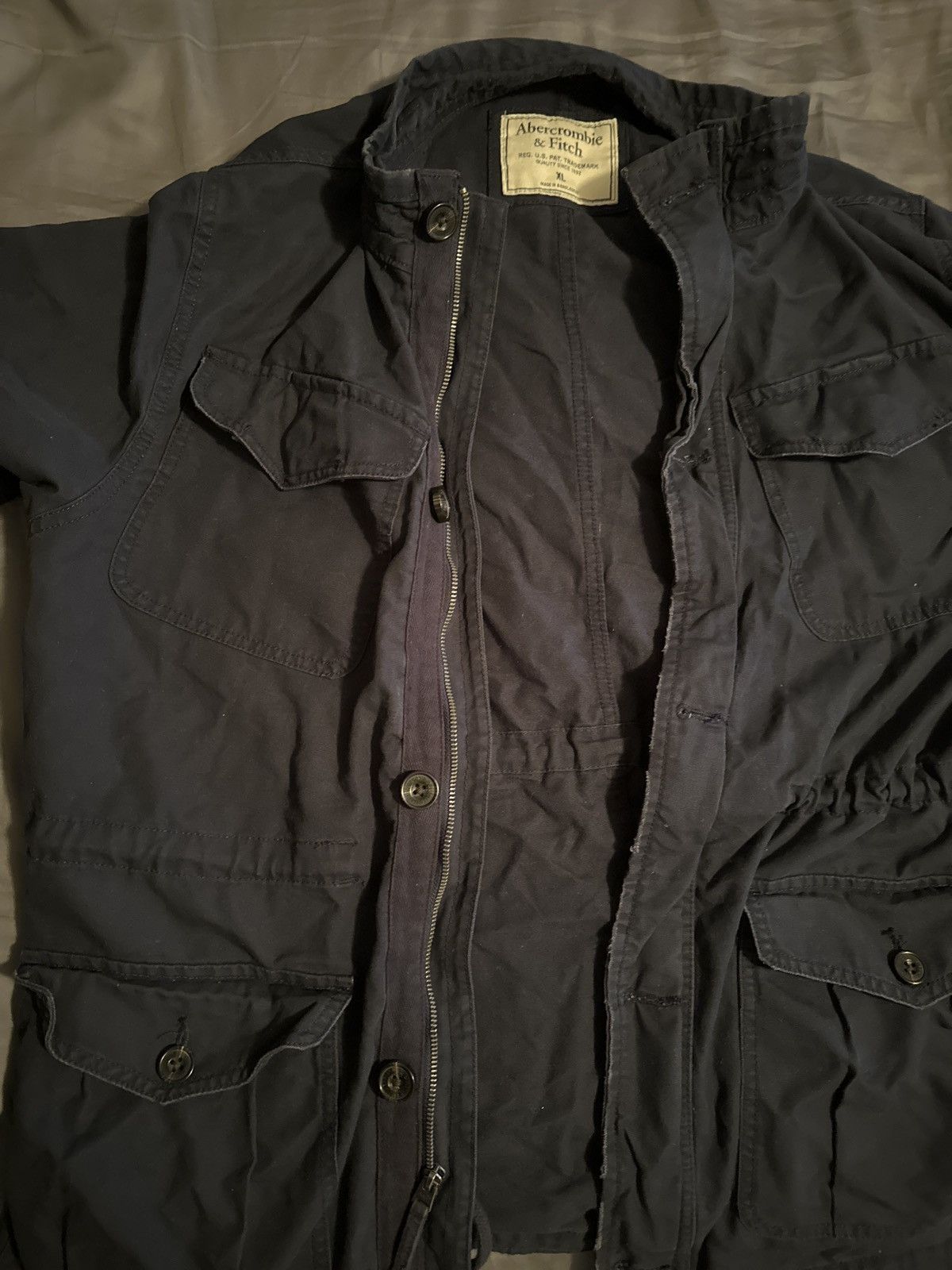 Abercrombie & Fitch Abercrombie & Fitch Navy Light Jacket XL Size US XL / EU 56 / 4 - 2 Thumbnail