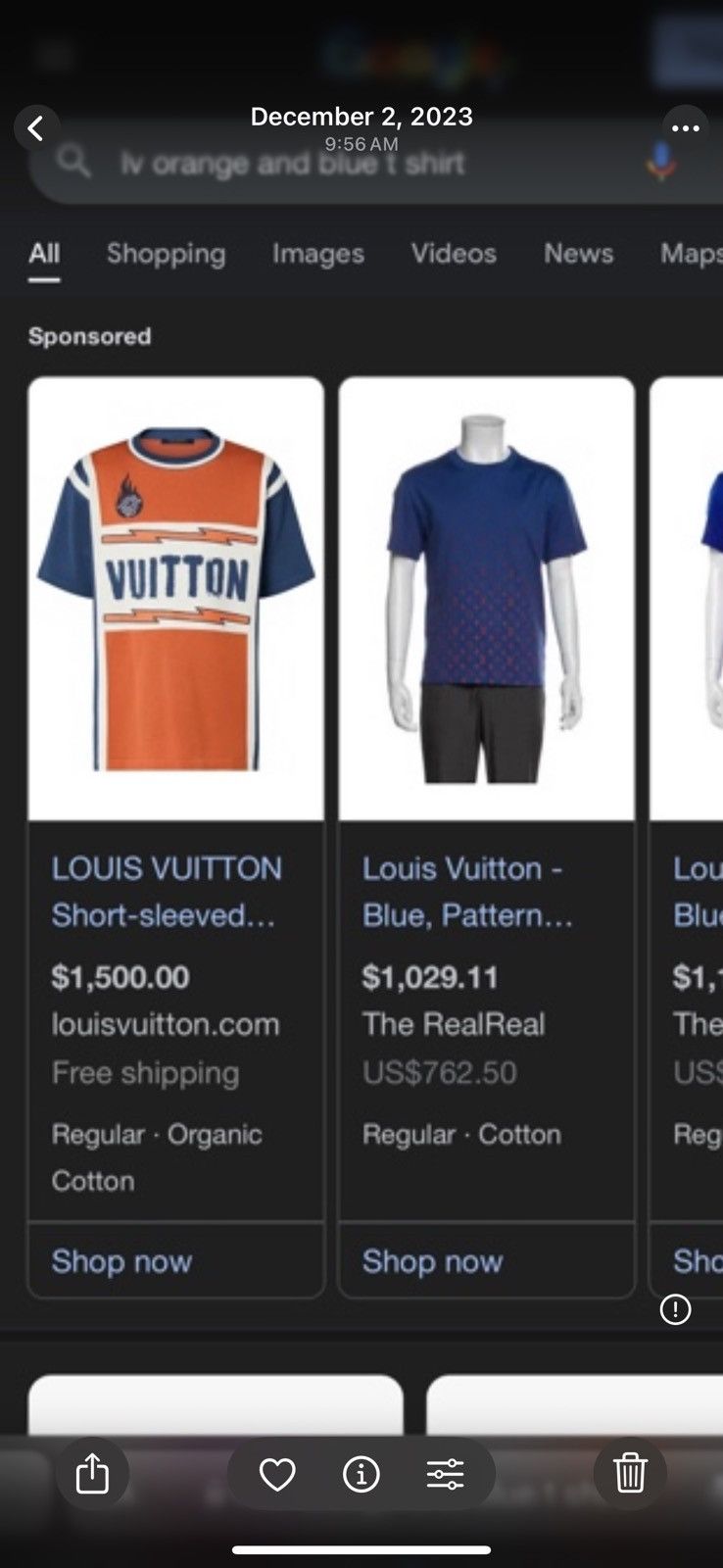 Louis Vuitton logo-print striped knit top in orange and navy