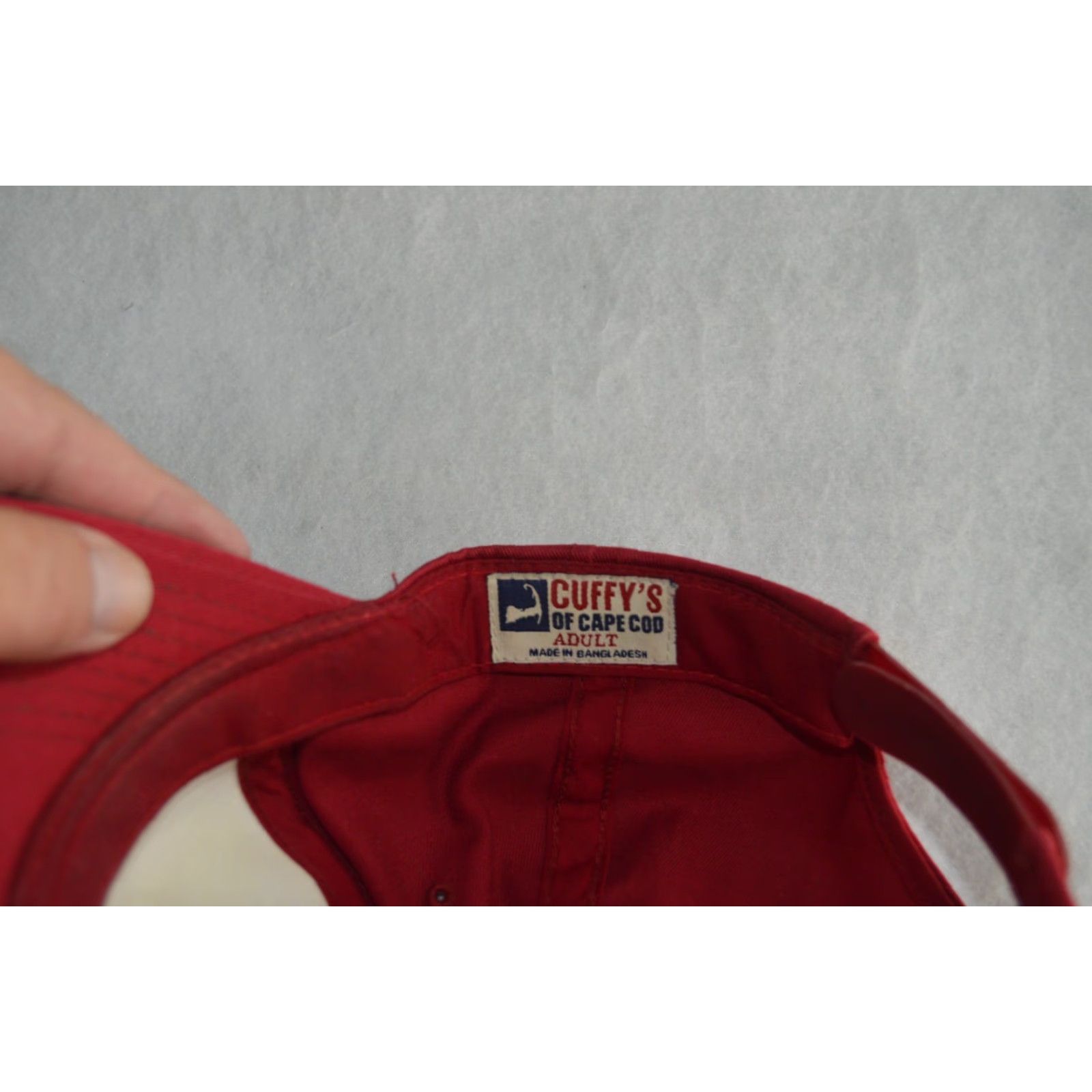 Vintage Cuffys Cap Baseball Hat Men Red USA Adjustable Strap Back One Size Cap Shirt? Size ONE SIZE - 4 Thumbnail