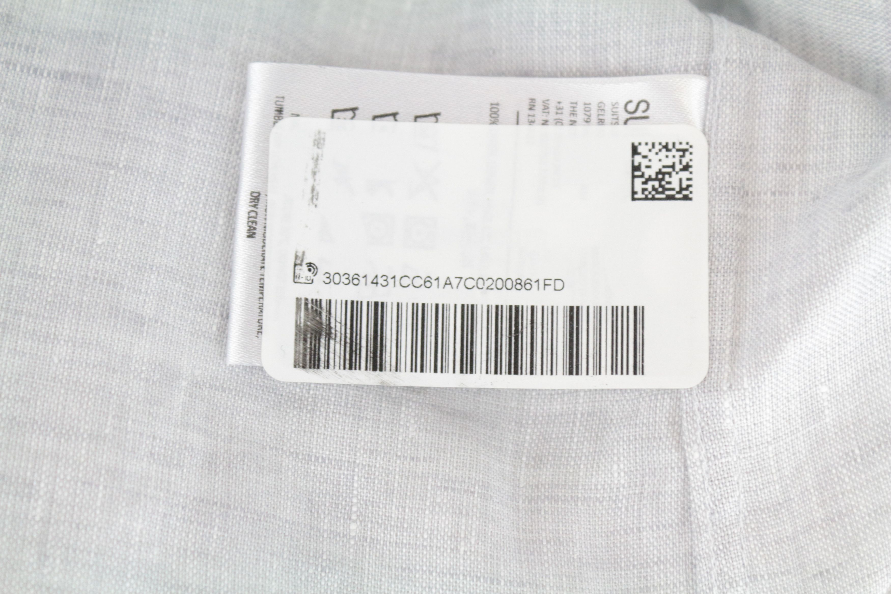 Suitsupply 35/13 1/2/36/14 Grey Linen Melange Shirt 67179 Size US S / EU 44-46 / 1 - 7 Thumbnail