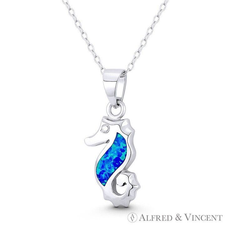 Other Seahorse Ocean Sealife Charm Created Opal Pendant Size ONE SIZE - 1 Preview