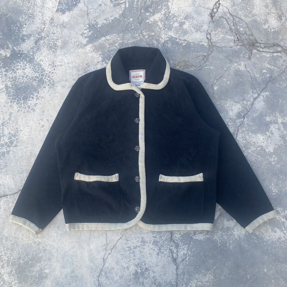 45rpm Vintage 45RPM Black Velvet Sweater Size US S / EU 44-46 / 1 - 1 Thumbnail