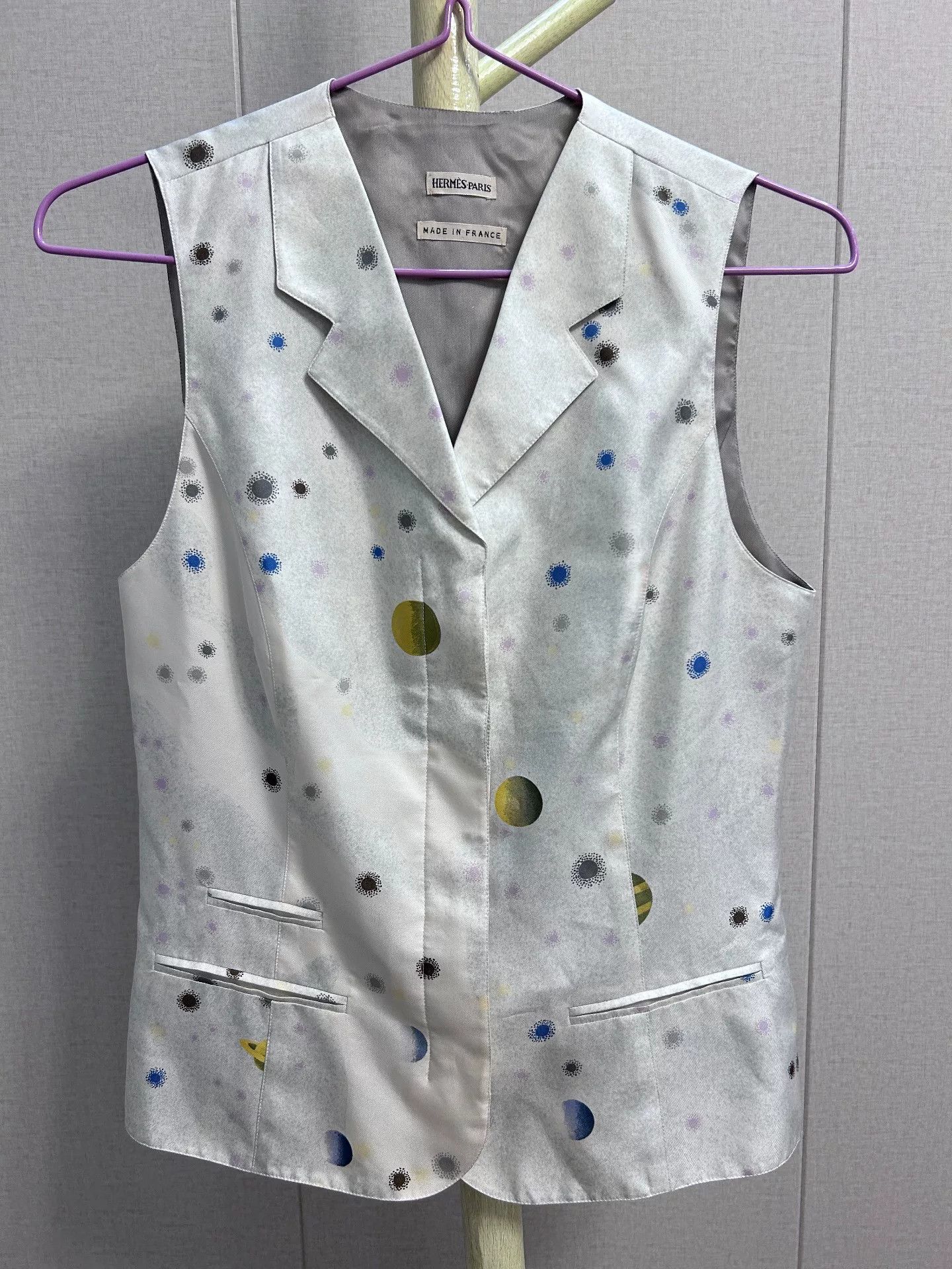 Hermes hermès vintage silk vest with polka dots Size US M / EU 48-50 / 2 - 1 Thumbnail
