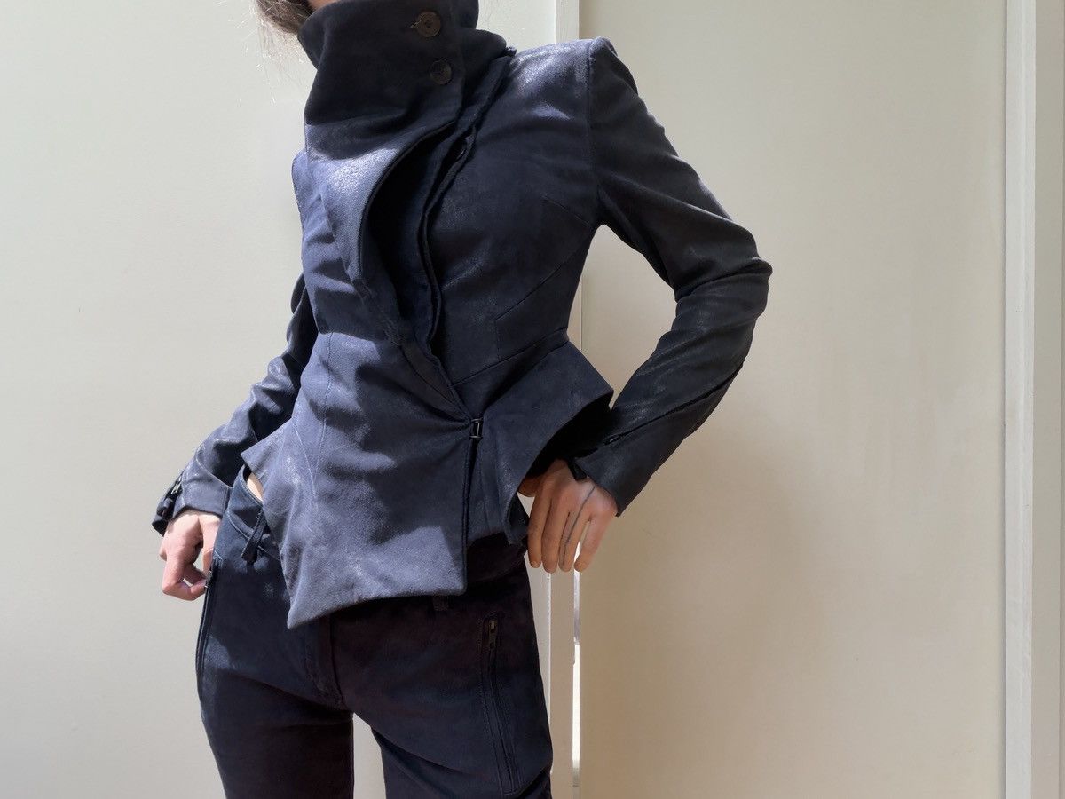 Ann Demeulemeester ann demeulemeester fw12 blue blistered leather jacket 38 Size S / US 4 / IT 40 - 11 Thumbnail