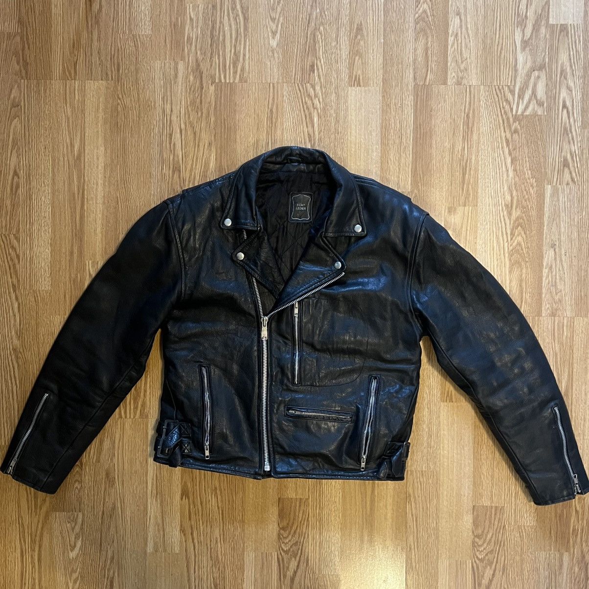 Leather × Vintage Vintage Real leather biker jacket Size US M / EU 48-50 / 2 - 2 Thumbnail