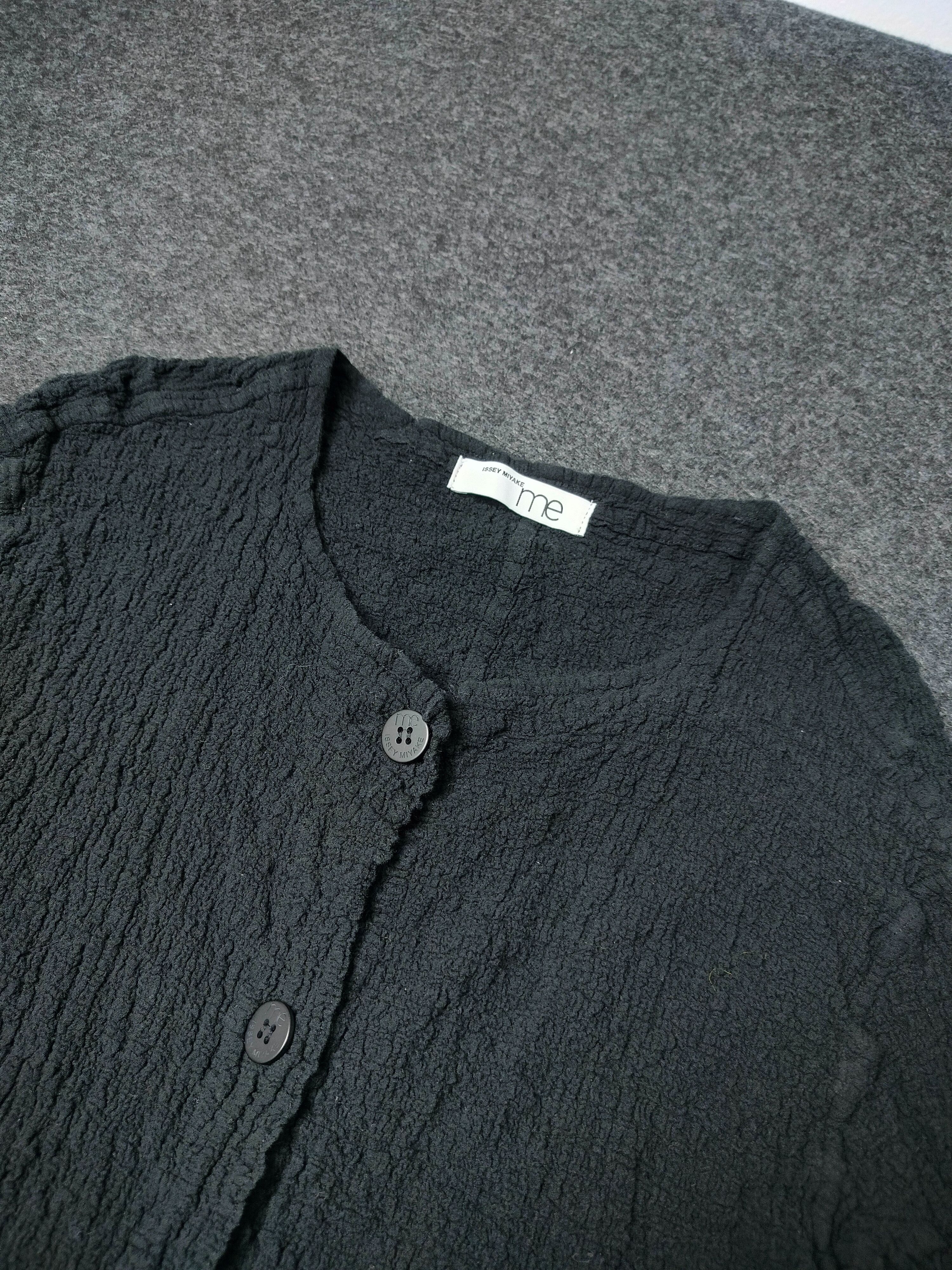 Issey Miyake Issey Miyake Me Cauliflower Pleated Black Cardigan Size ONE SIZE - 6 Thumbnail