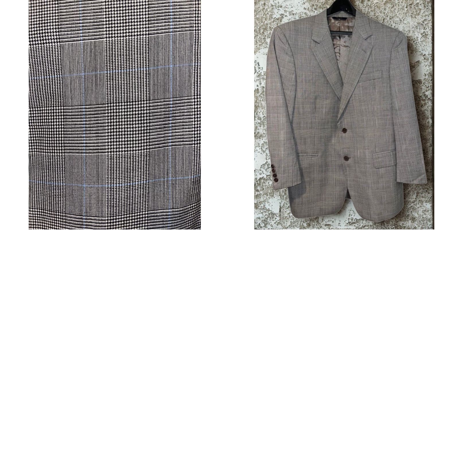 Brooks Brothers Brooks Brothers Blazer / Sport Coat Gray Blue Plaid Wool 40R Mens Italy Regular Notch Two-Button Front Jacket Coat Size 40R - 8 Thumbnail