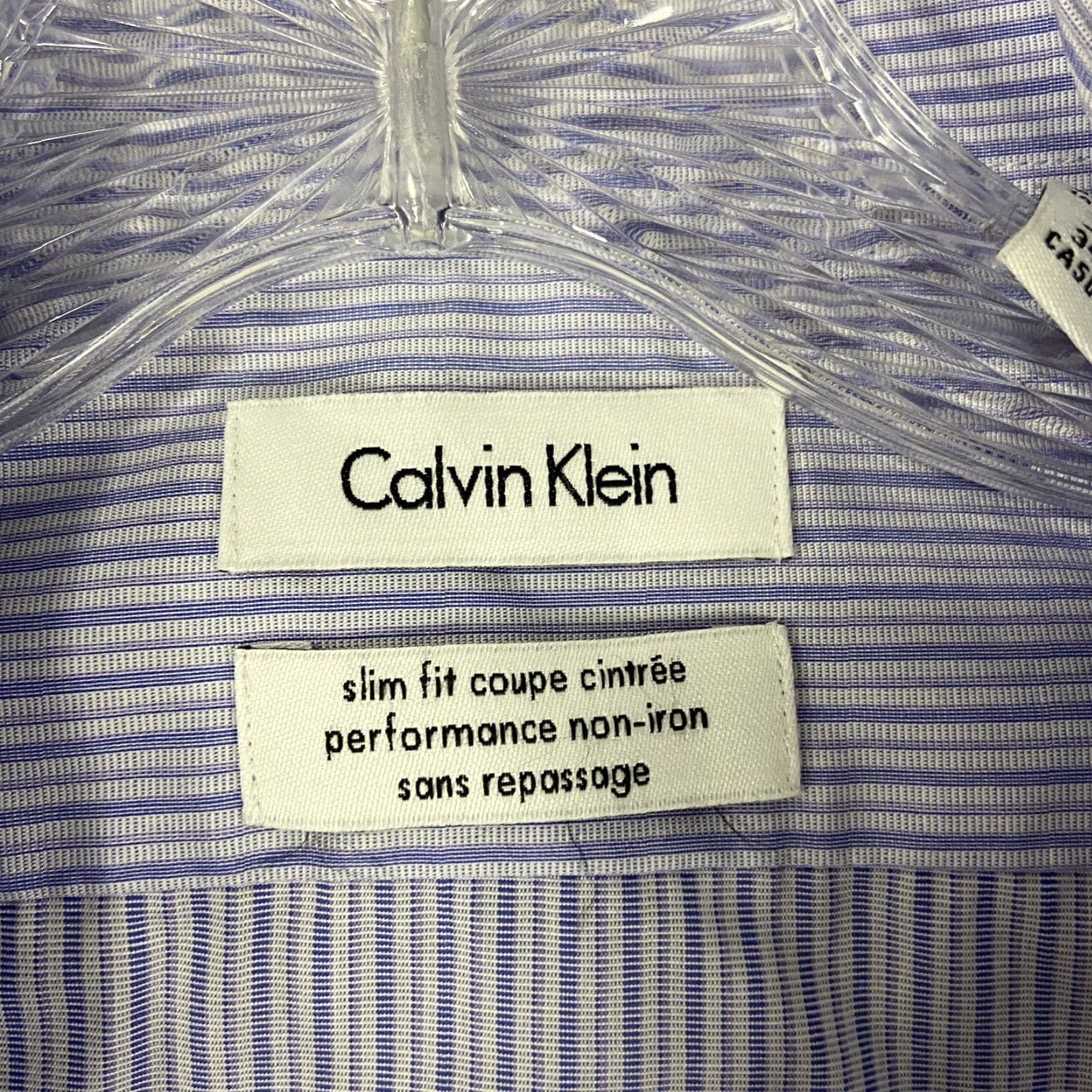 Calvin Klein VINTAGE? No, it's Calvin Klein — Slim Fit Dress Shirt — Men — 16.5 34/35 — Purple Long Sleeve Button Up Size US L / EU 52-54 / 3 - 6 Thumbnail