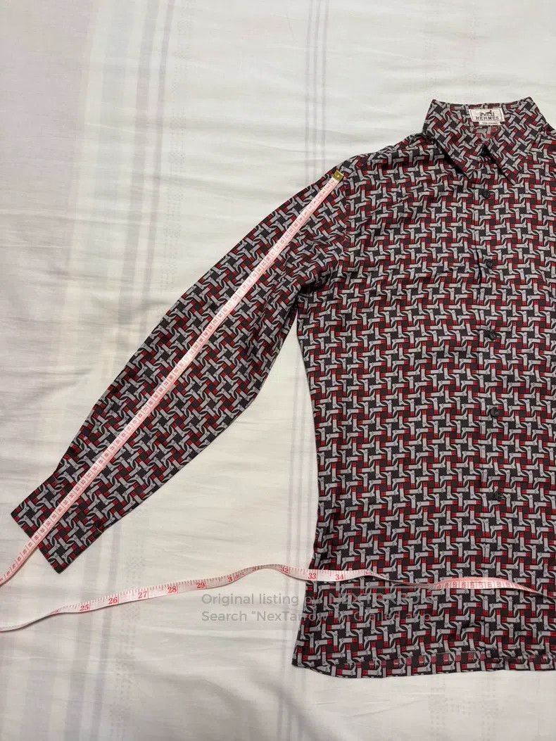 Hermes Hermes size 38 Silk shirt with classic pattern and color de Size US M / EU 48-50 / 2 - 6 Thumbnail
