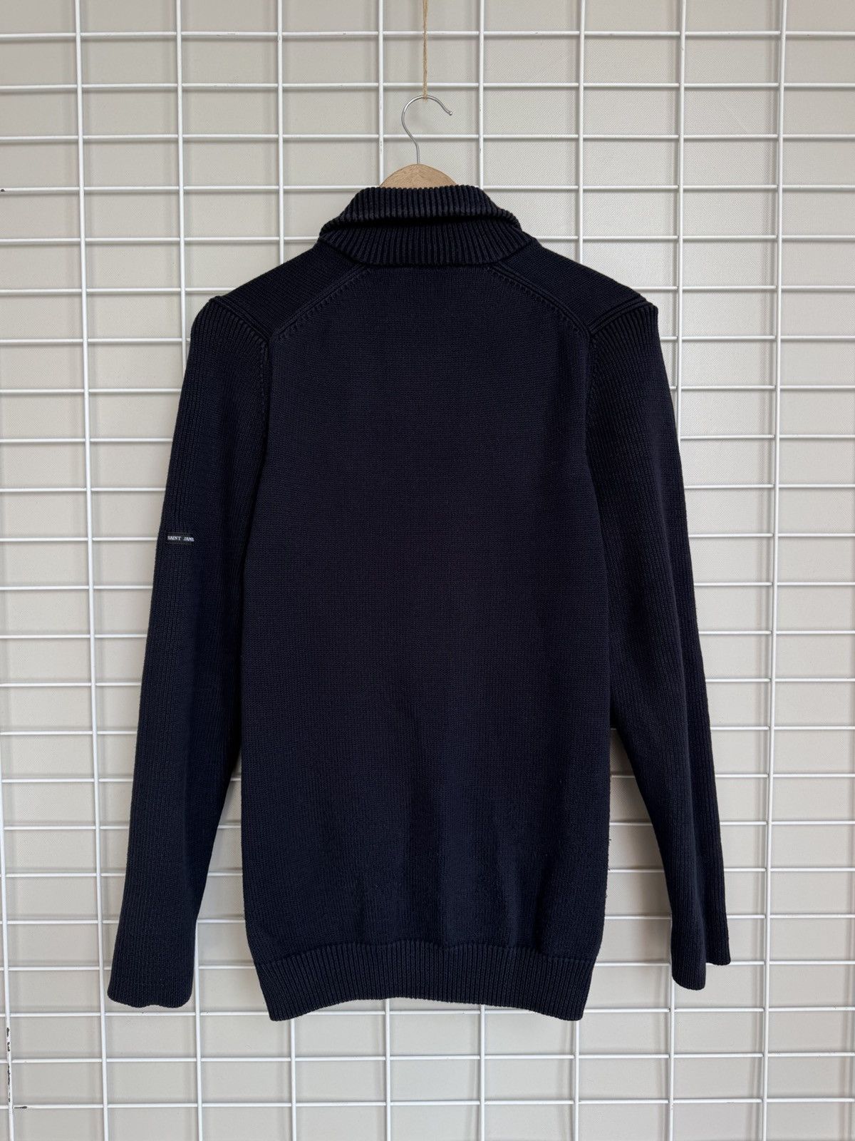 Saint James Saint James Zip Knit Sweater Mens Size M Navy Blue Vintage Size US M / EU 48-50 / 2 - 7 Thumbnail