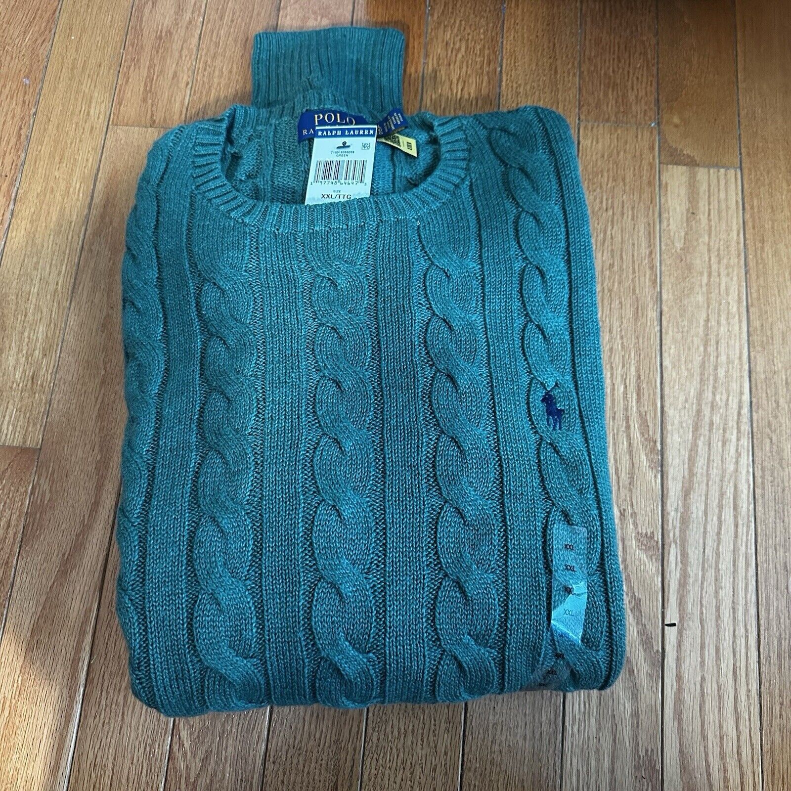 Polo Ralph Lauren NWT Men's Polo Ralph Lauren Cable Knit Pullover Sweater Size US XXL / EU 58 / 5 - 4 Thumbnail