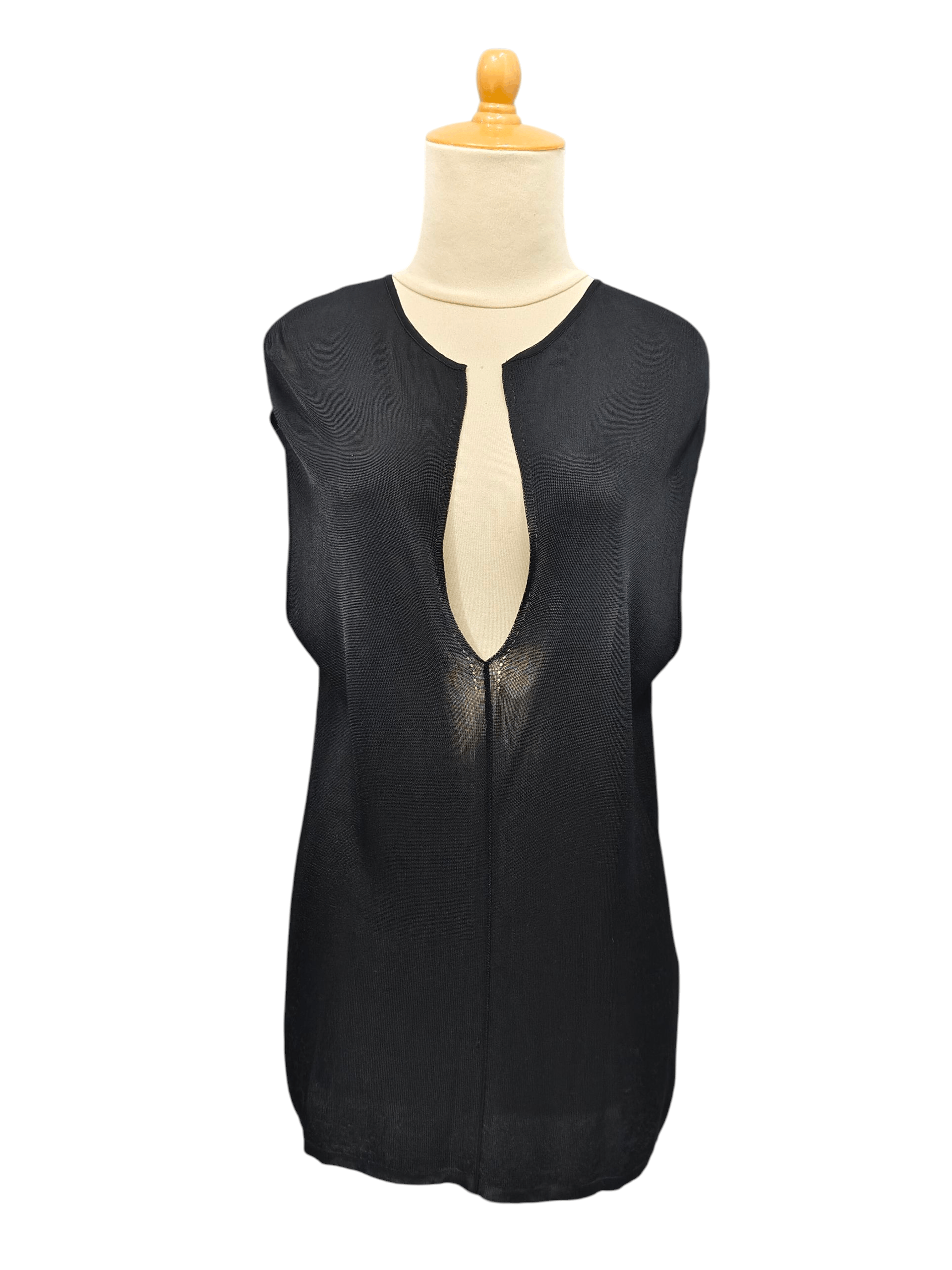 Loewe 💥 Vtg Loewe Madrid Rayon Sleeveless Blouses Size L / US 10 / IT 46 - 1 Thumbnail