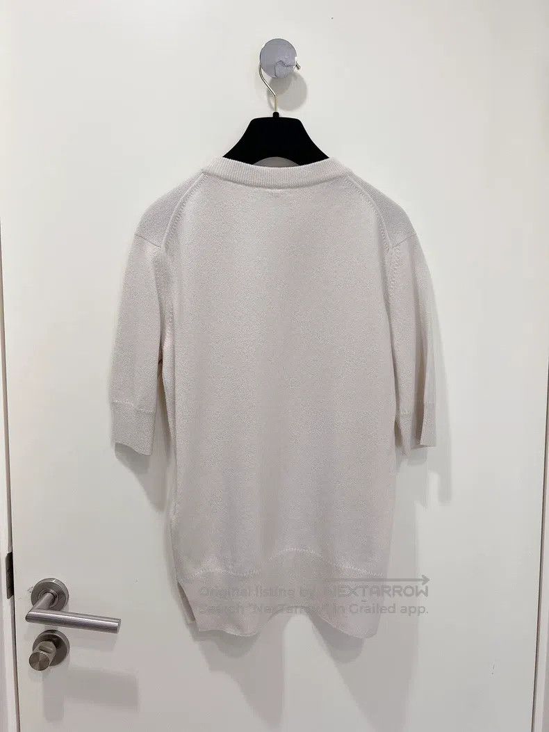 Hermes Hermes White Cashmere Short Sleeve T-Shirt Size XS / US 0-2 / IT 36-38 - 2 Thumbnail