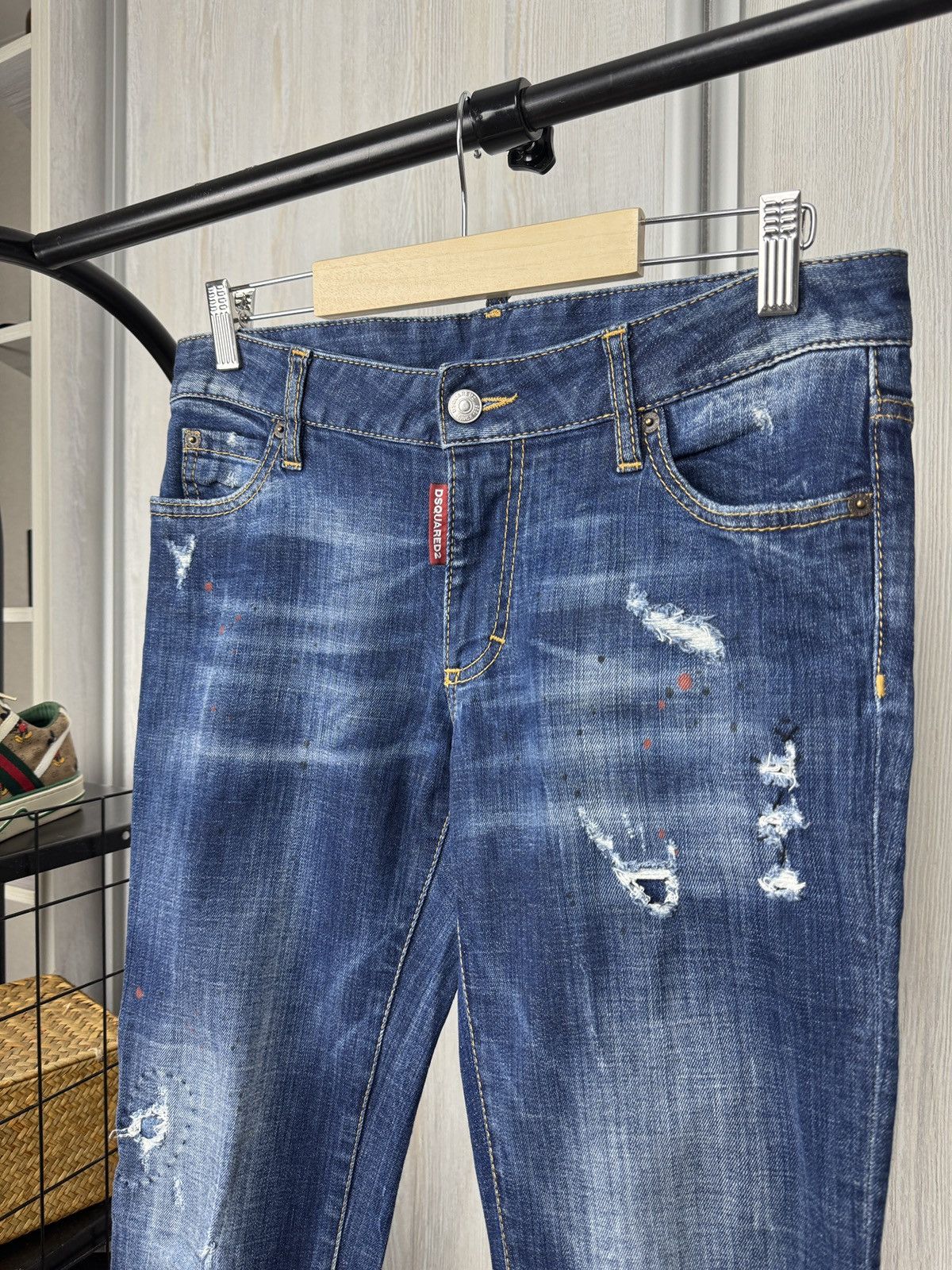 Dsquared2 Dsquared2 medium waist skinny jeans leg zipper distressed Size 30" / US 8 / IT 44 - 4 Thumbnail