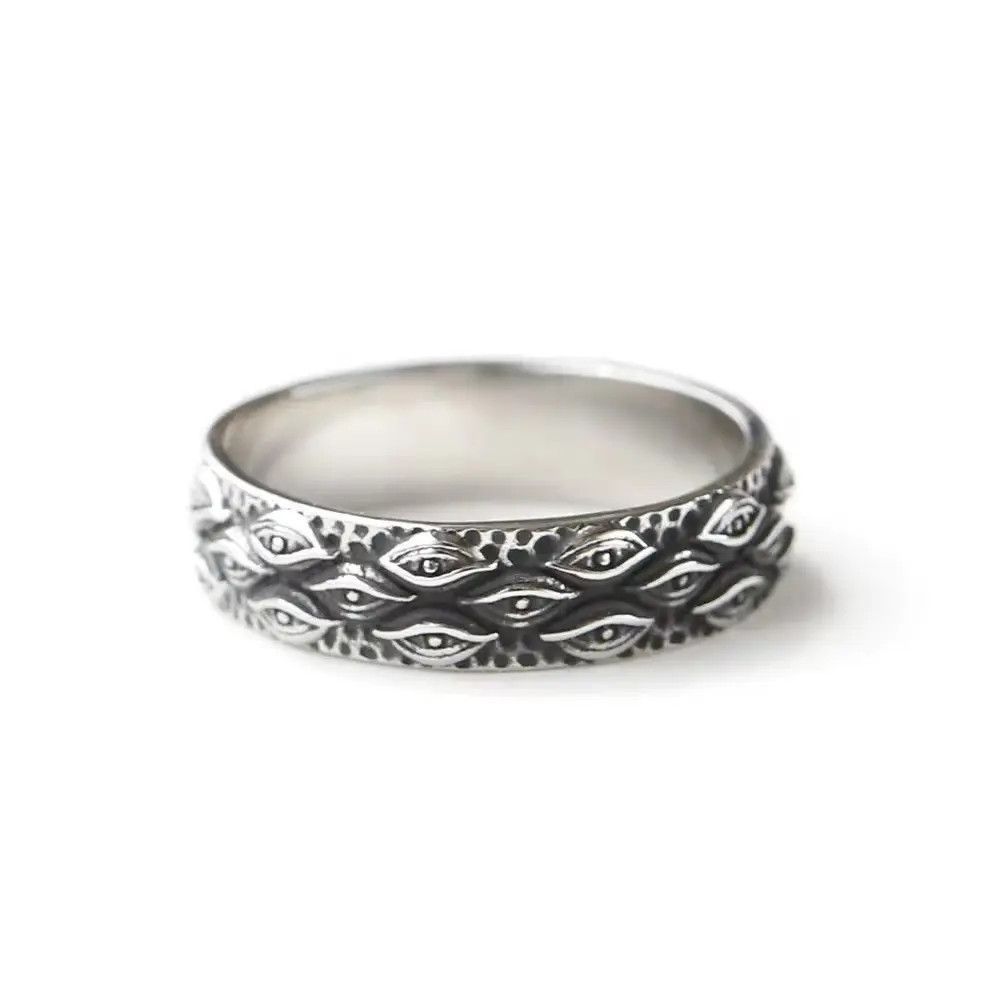 Jewelry Carved Eyes Ring (size 7-13) Size ONE SIZE - 1 Thumbnail