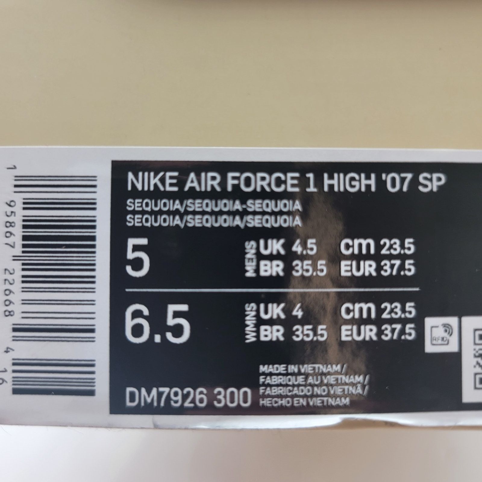 Nike Nike Billie Eilish Air Force 1 High '07 SP Sequoia Sz 5/6.5 Size US 5 / EU 37 - 8 Thumbnail