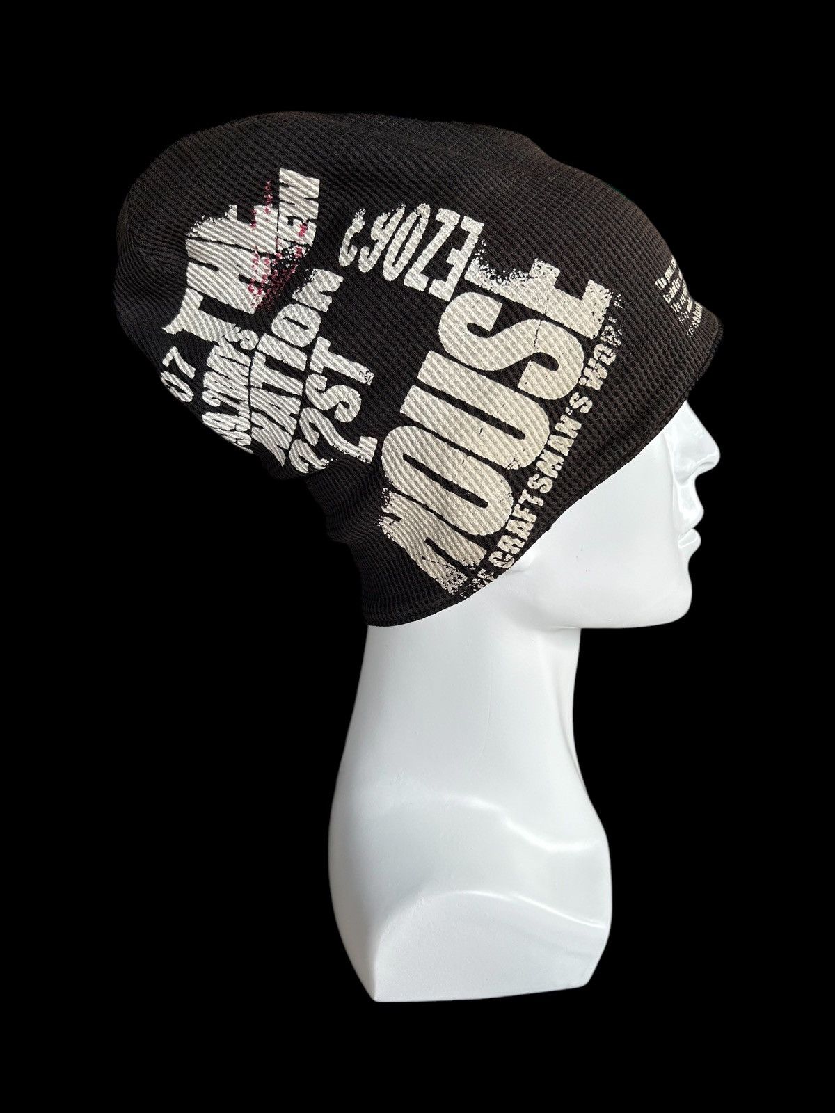 Japanese Brand Sunfaded Japanese Punk Bondage Style Beanie Hats Size ONE SIZE - 2 Thumbnail