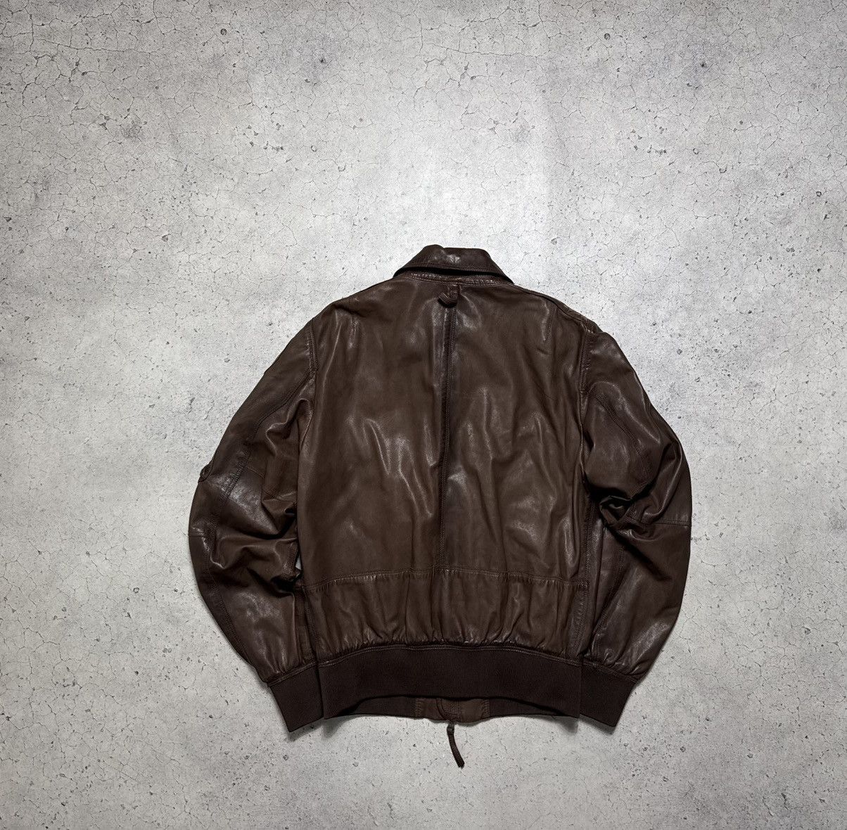 Parajumpers Parajumpers PJS Leather Bomber Jacket Brown Size M Rare Size US M / EU 48-50 / 2 - 16 Thumbnail