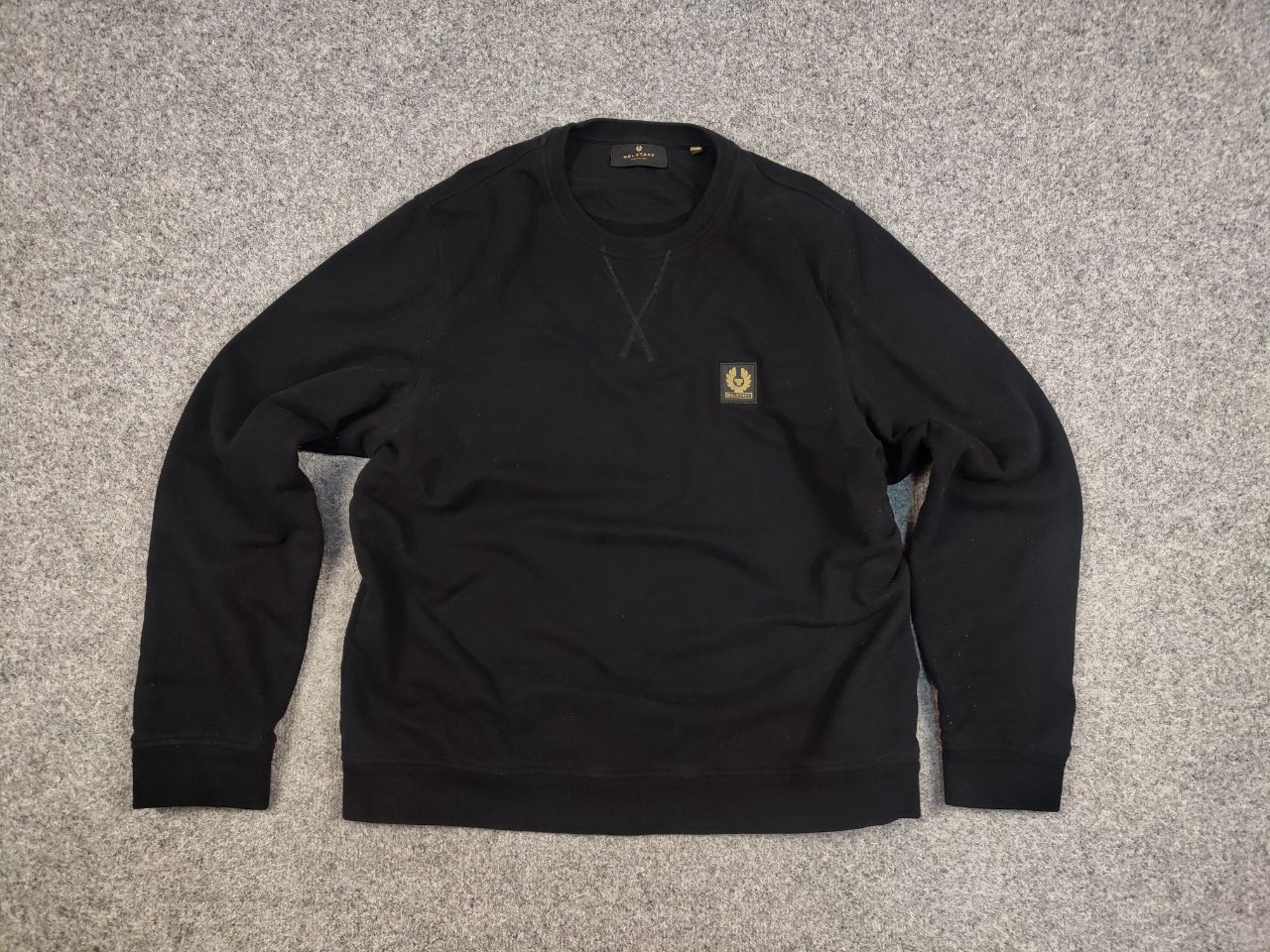 Belstaff Belstaff Patch Logo Black Classic Crew Chek Sweatshirt Size US XL / EU 56 / 4 - 6 Thumbnail