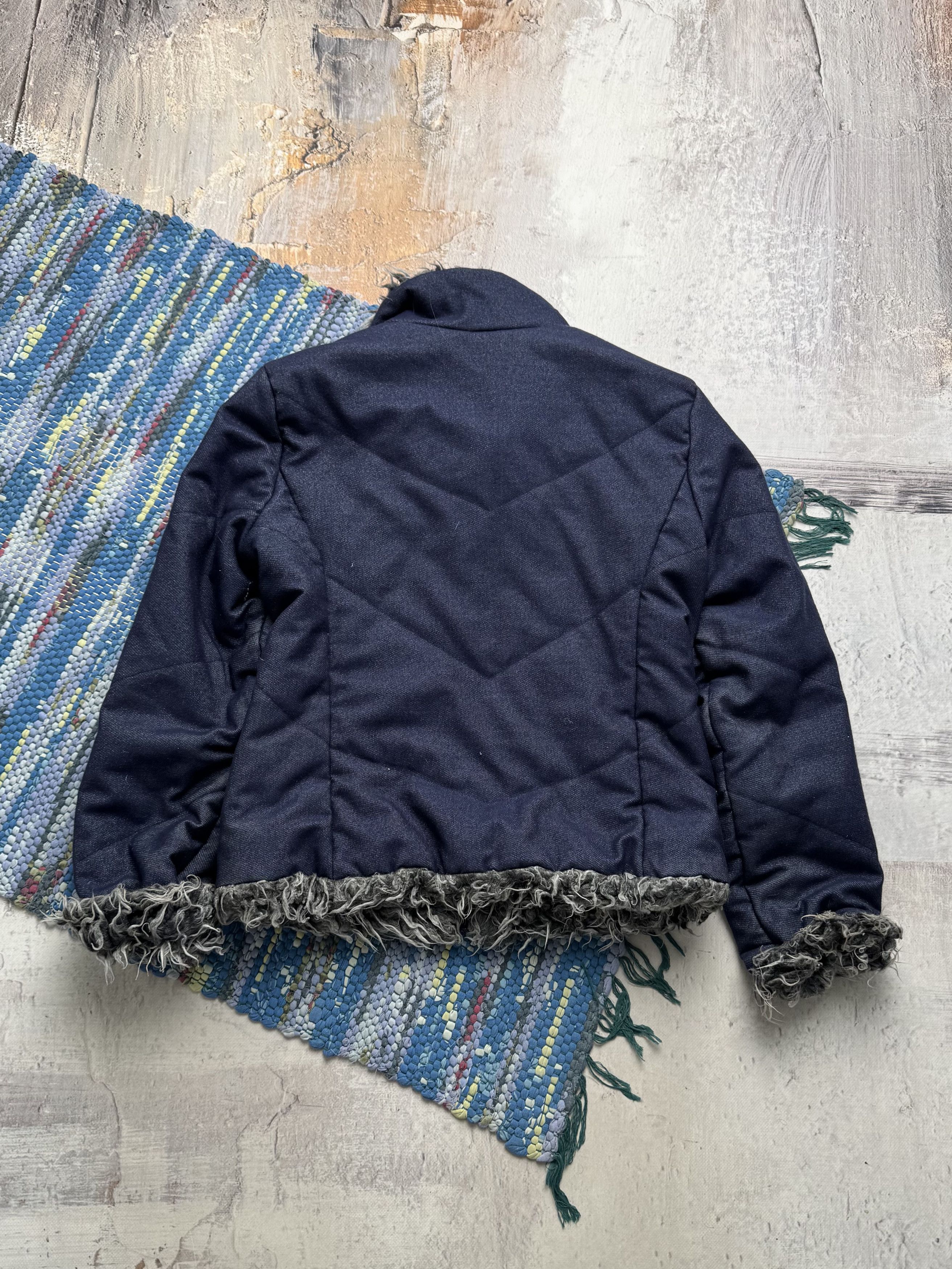 Vintage Vintage Cropped Jacket With Faux Fur Details A8(V1)D15 Size L / US 10 / IT 46 - 9 Thumbnail