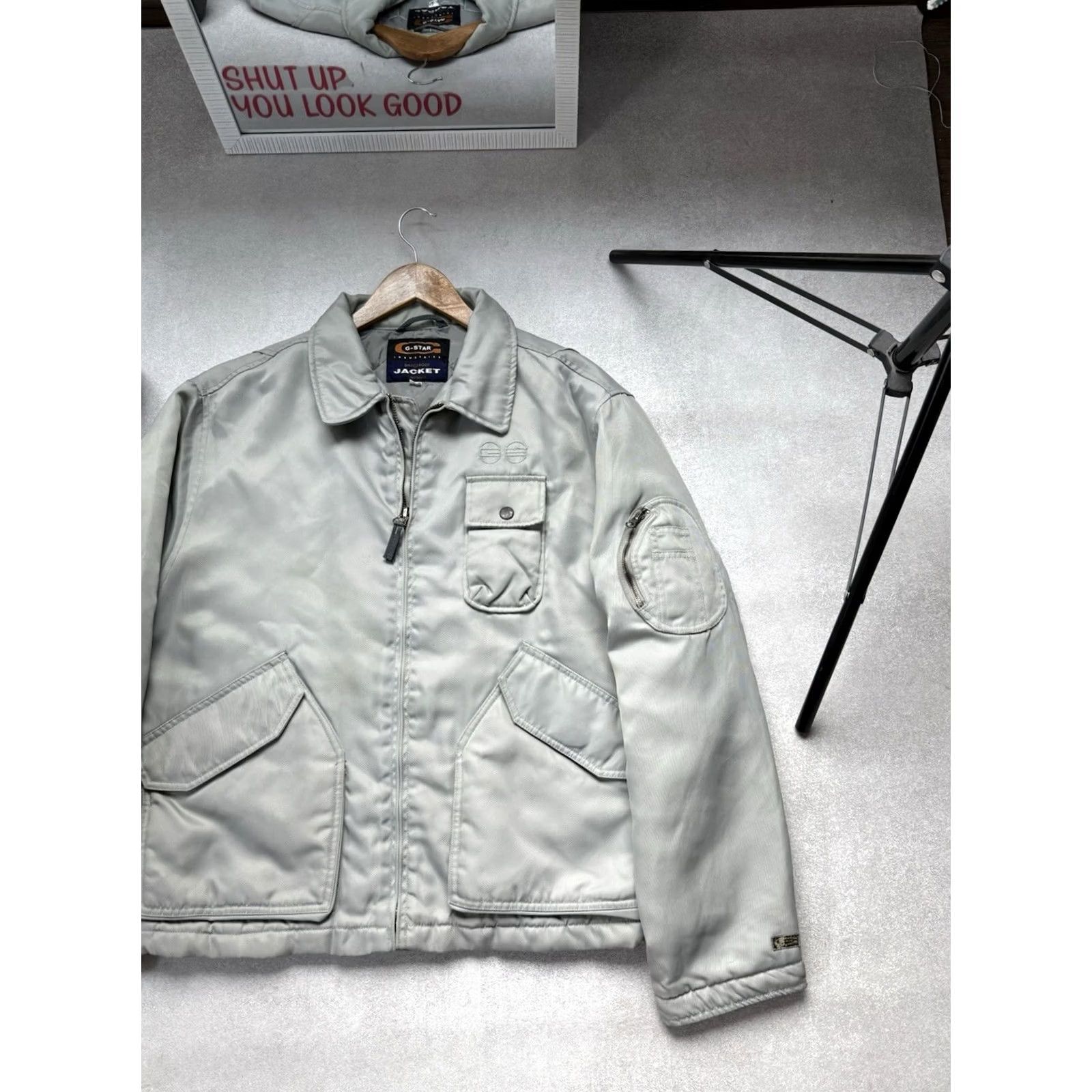 G-Star VINTAGE G-Star Bomber Jacket MA-2 Flyer Quilted Military Mens Casual Mint Size L Size US L / EU 52-54 / 3 - 4 Thumbnail