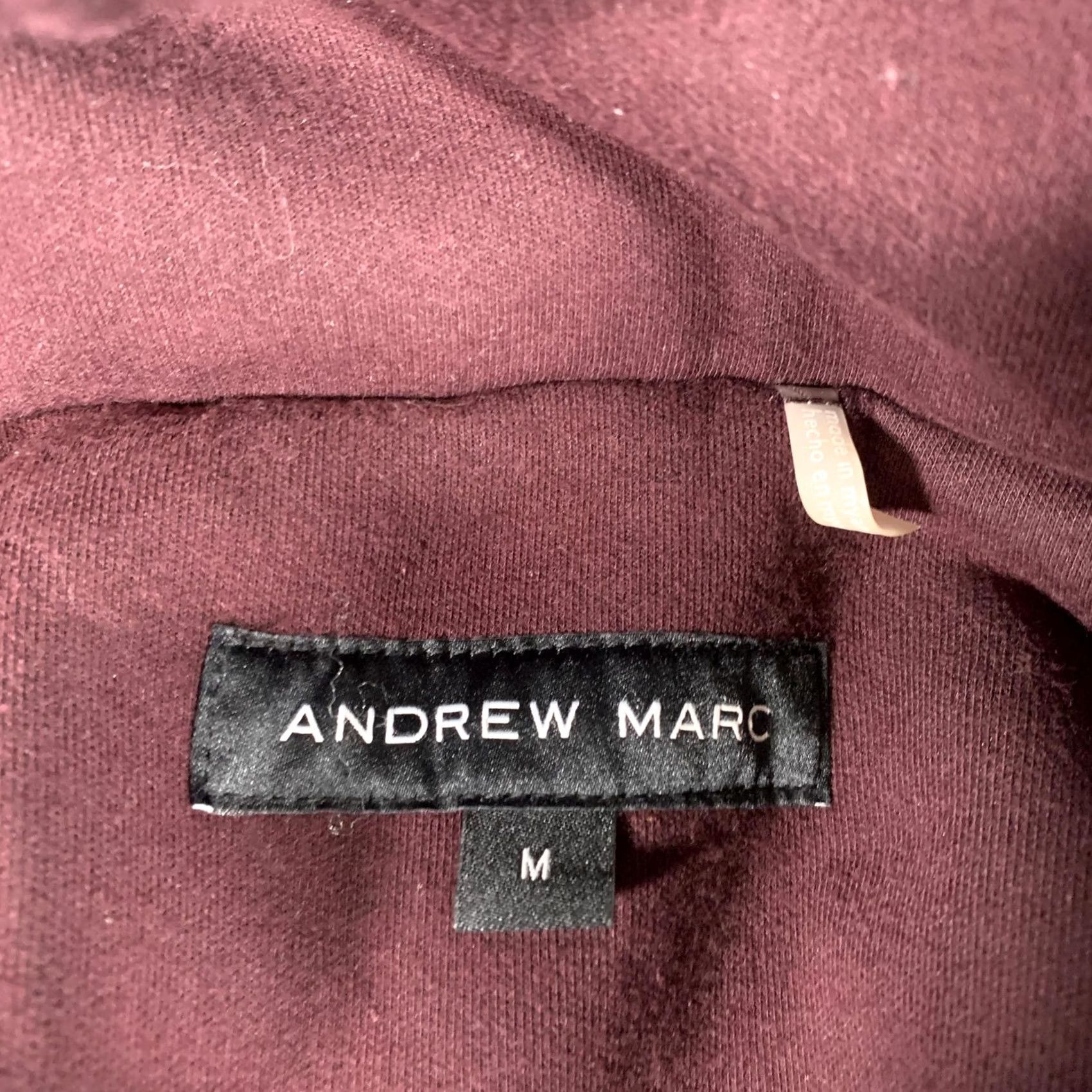 Vintage Andrew Marc Jacket Womens Medium Burgundy Hooded Softshell Full Zip Stretch Coat Size M / US 6-8 / IT 42-44 - 4 Thumbnail