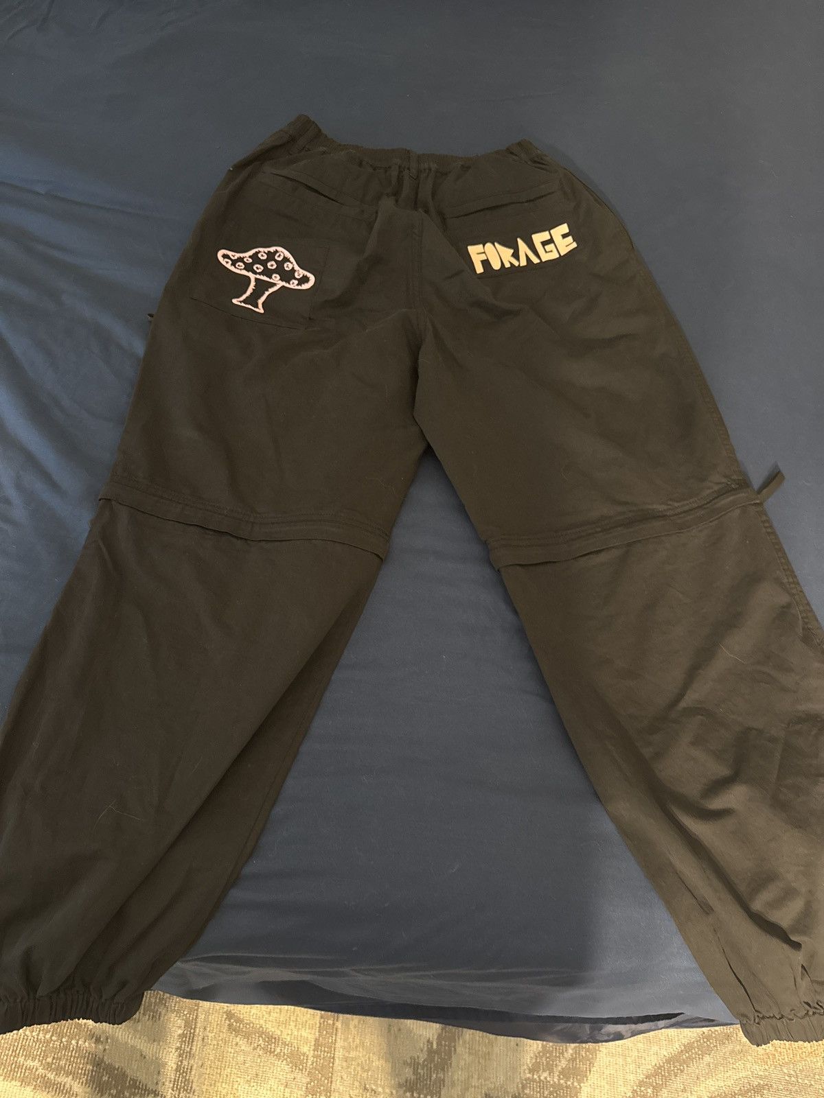 Brain Dead Brain Dead Black Mushroom Utility Cargo Pants Size US 32 / EU 48 - 2 Thumbnail