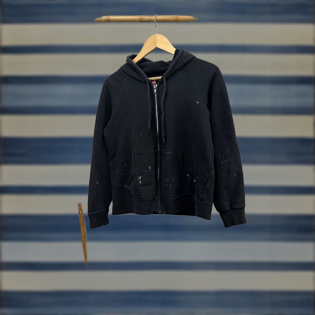 Hanes VINTAGE Hanes Hoodie Full Zip Boxy Worn Raglan Black L Girls Womens Skate Grunge 90s Splash Paint Sneakers? Size L / US 10 / IT 46 - 1 Thumbnail