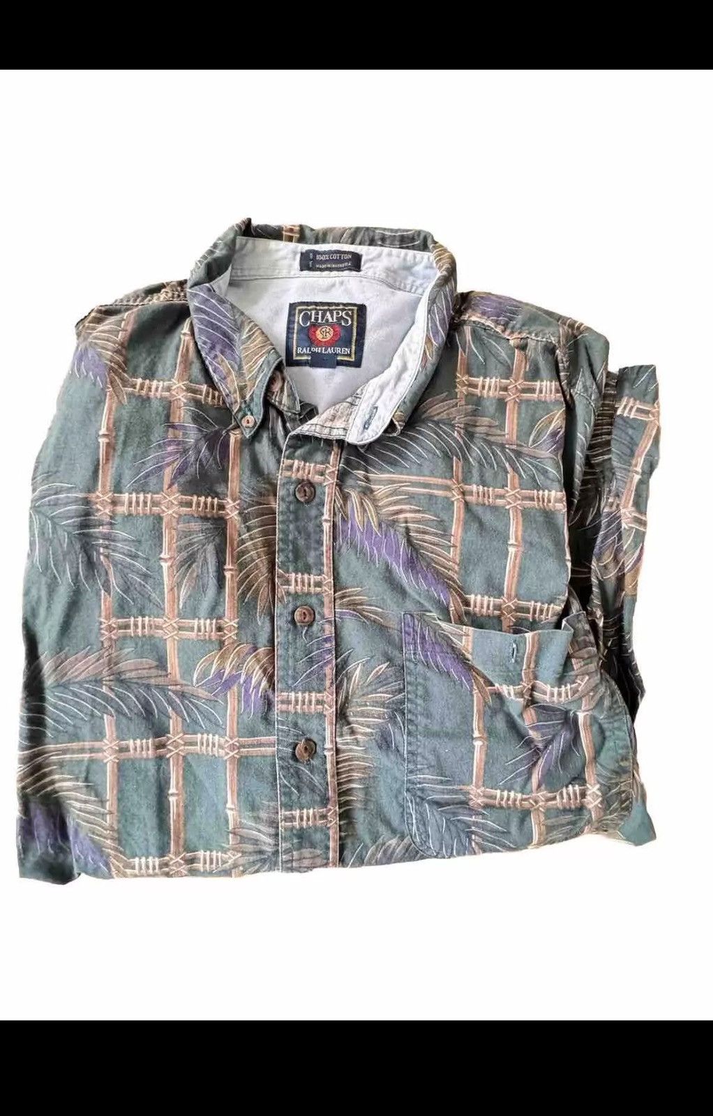 Chaps Ralph Lauren Vintage 90s Ralph Lauren Chaps Short Sleeve Shirt XL Size US XL / EU 56 / 4 - 2 Thumbnail