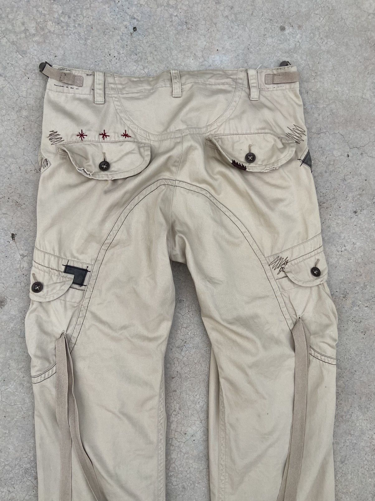 If Six Was Nine 🔥 Crystal Bush Cargo pants bondage hysteria distressed Size US 35 - 11 Thumbnail