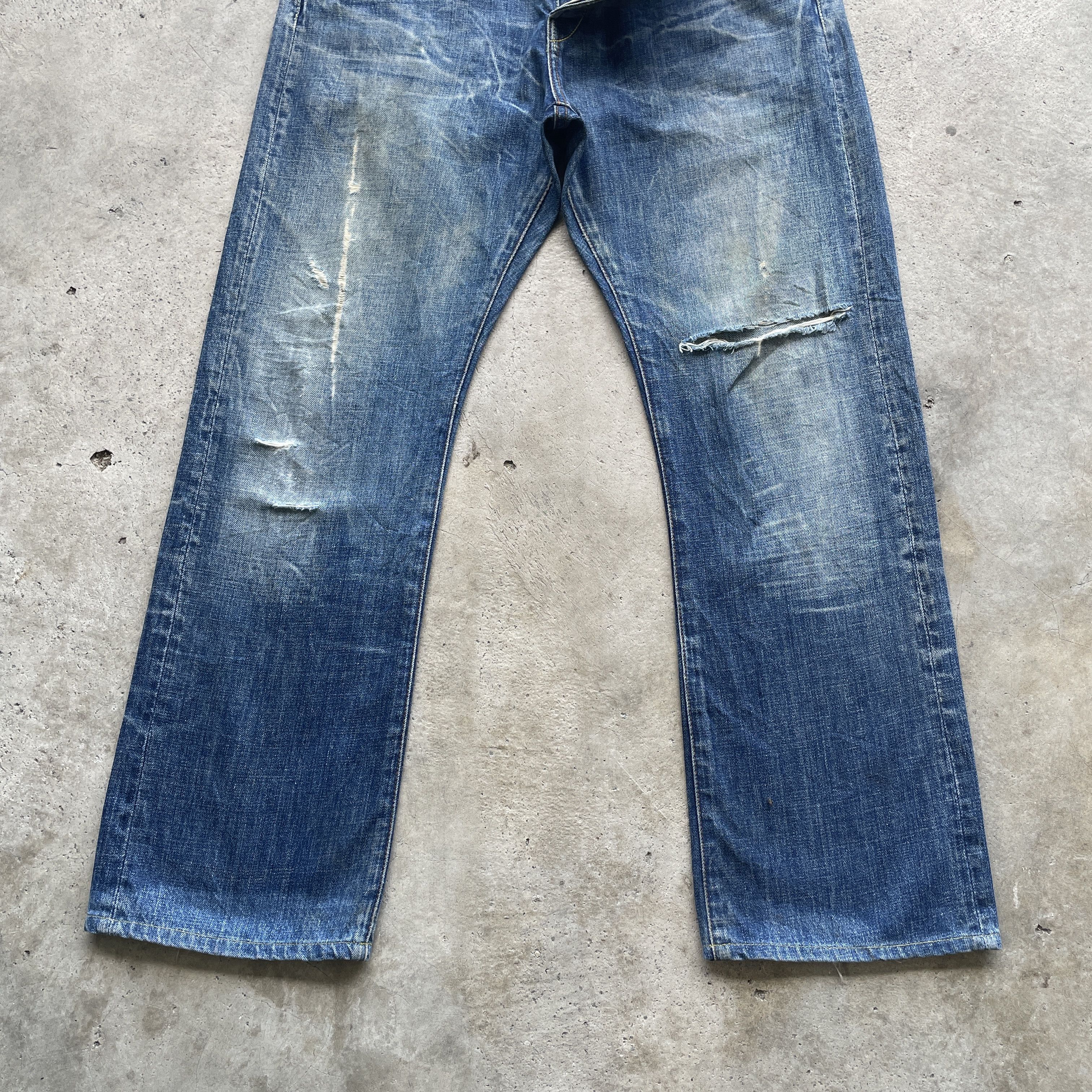 Vintage W35x29 VINTAGE LOOMSTATE JEANS FADED PANTS DISTRESSED DENIM Size US 35 - 4 Thumbnail