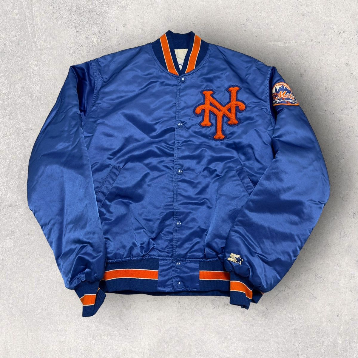 image of Mlb x Starter Vintage New York Mets Jacket in Blue, Men's (Size Large)