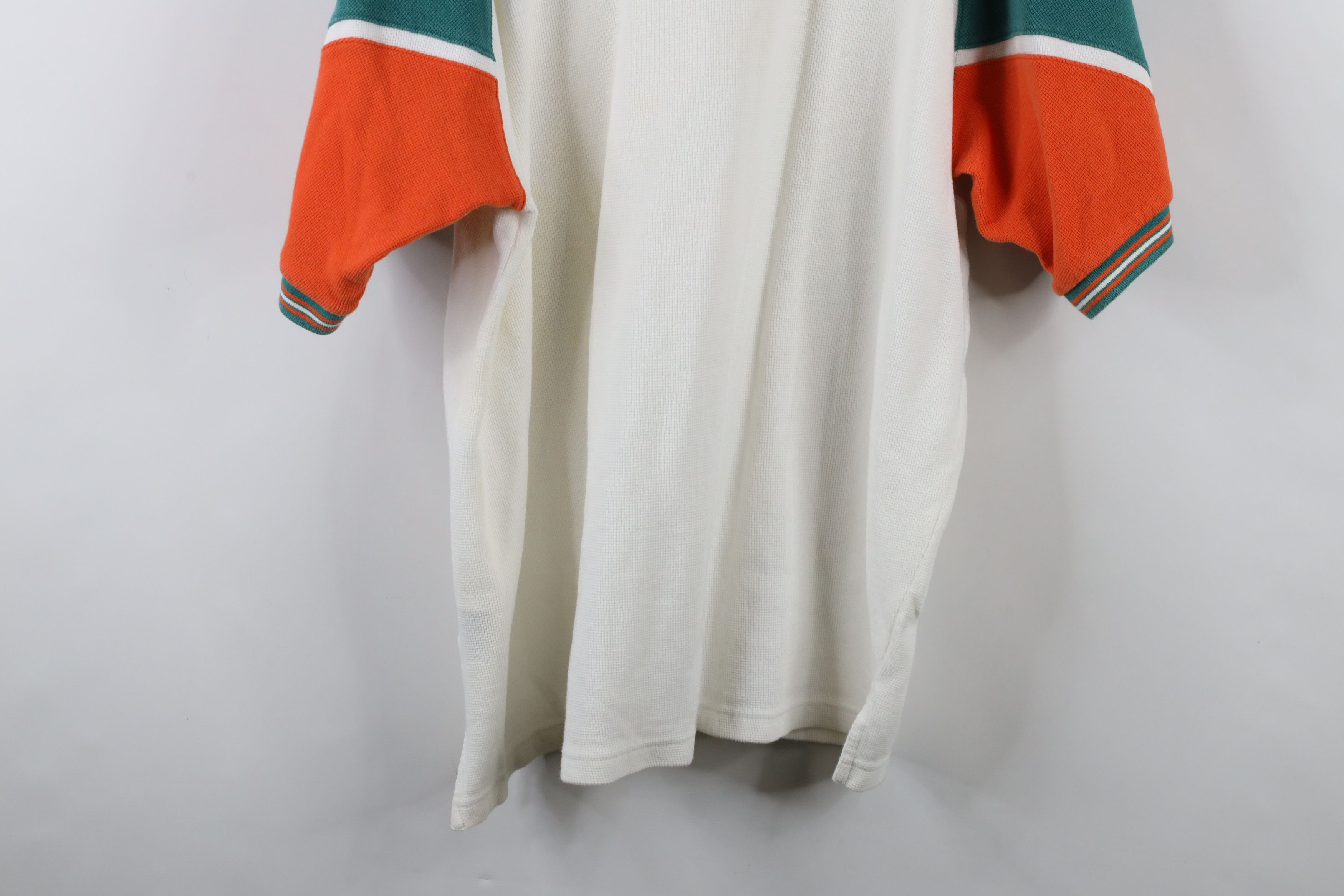 Starter × Vintage Vintage 90s Starter Dolphins Football Thermal Waffle Polo Size US XL / EU 56 / 4 - 15 Thumbnail