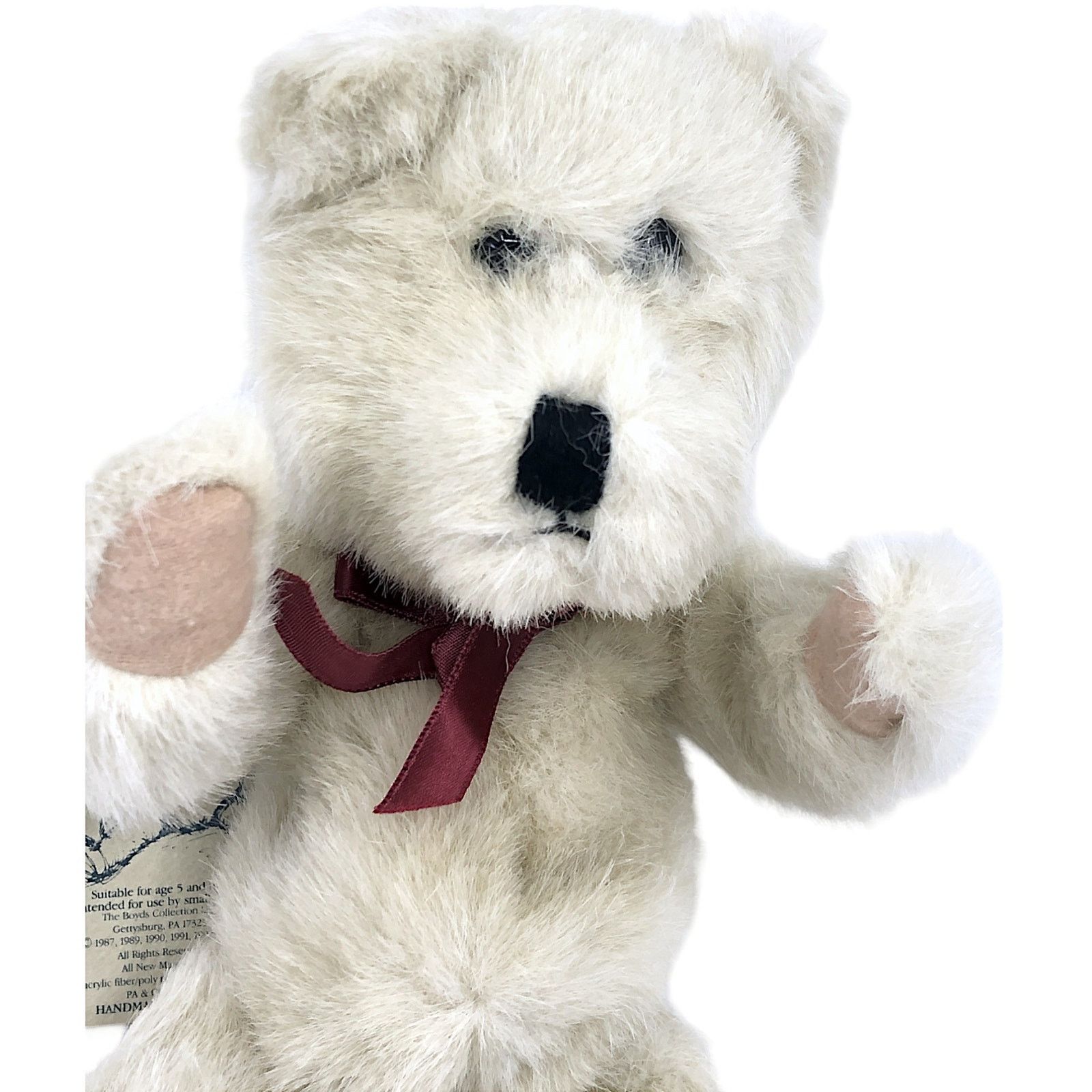 Vintage The Boyds Collection 1993 Bear Stuffed Animal *w/ Tags* Size ONE SIZE - 2 Thumbnail