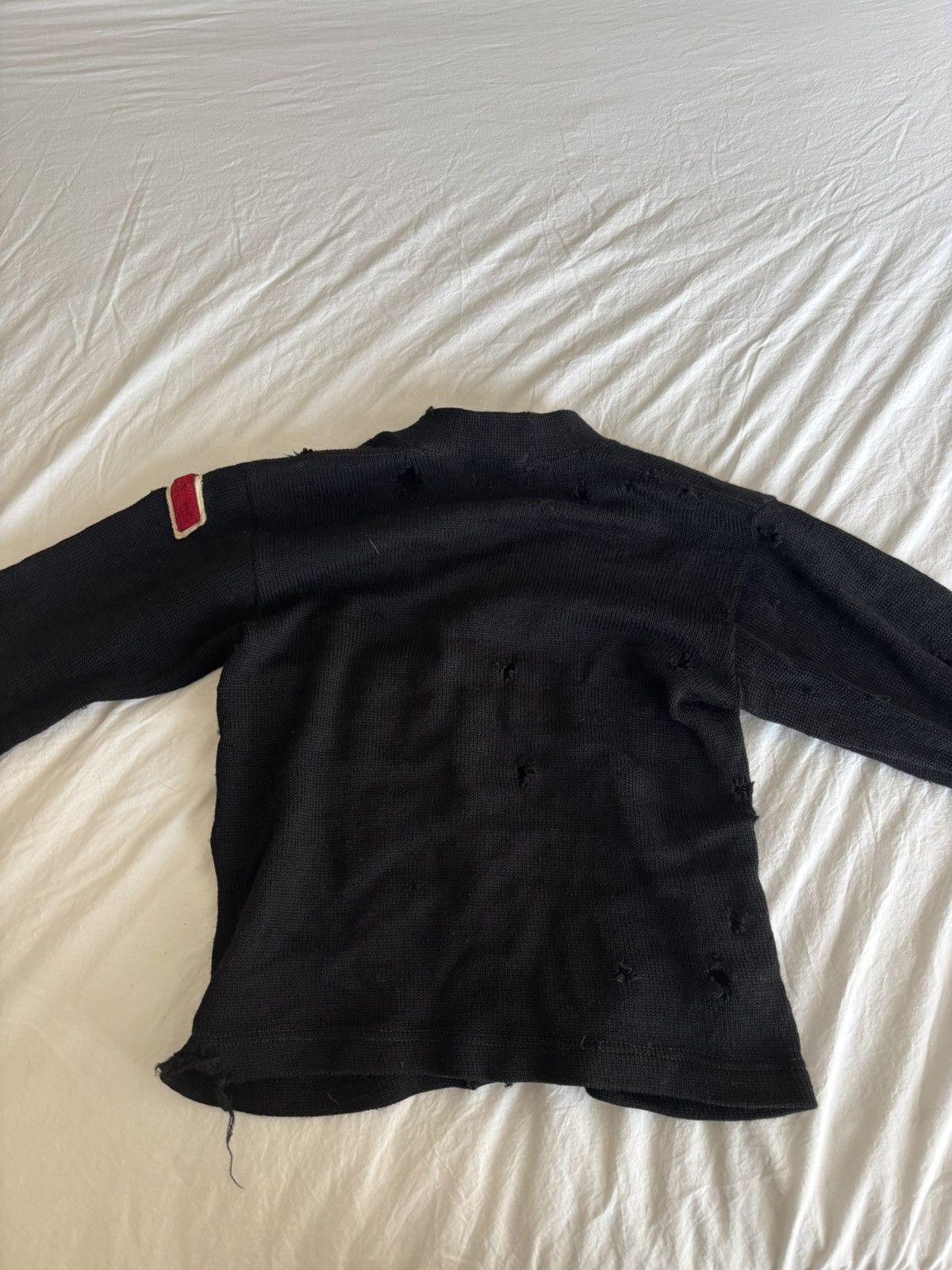 Vintage Distressed Wool Letterman Cardigan Size US XS / EU 42 / 0 - 2 Thumbnail