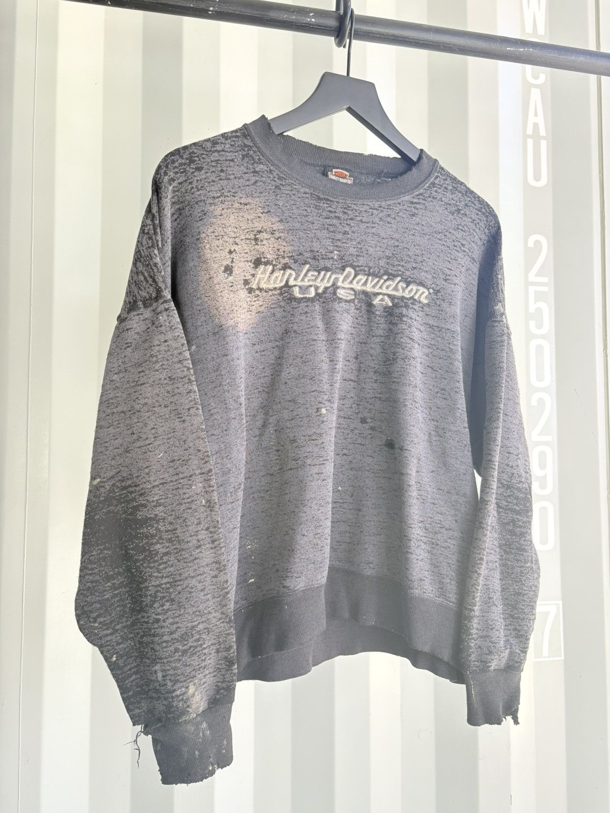 Harley Davidson Vintage Harley Sweatshirt Faded Distressed Grunge thin Size US L / EU 52-54 / 3 - 3 Thumbnail