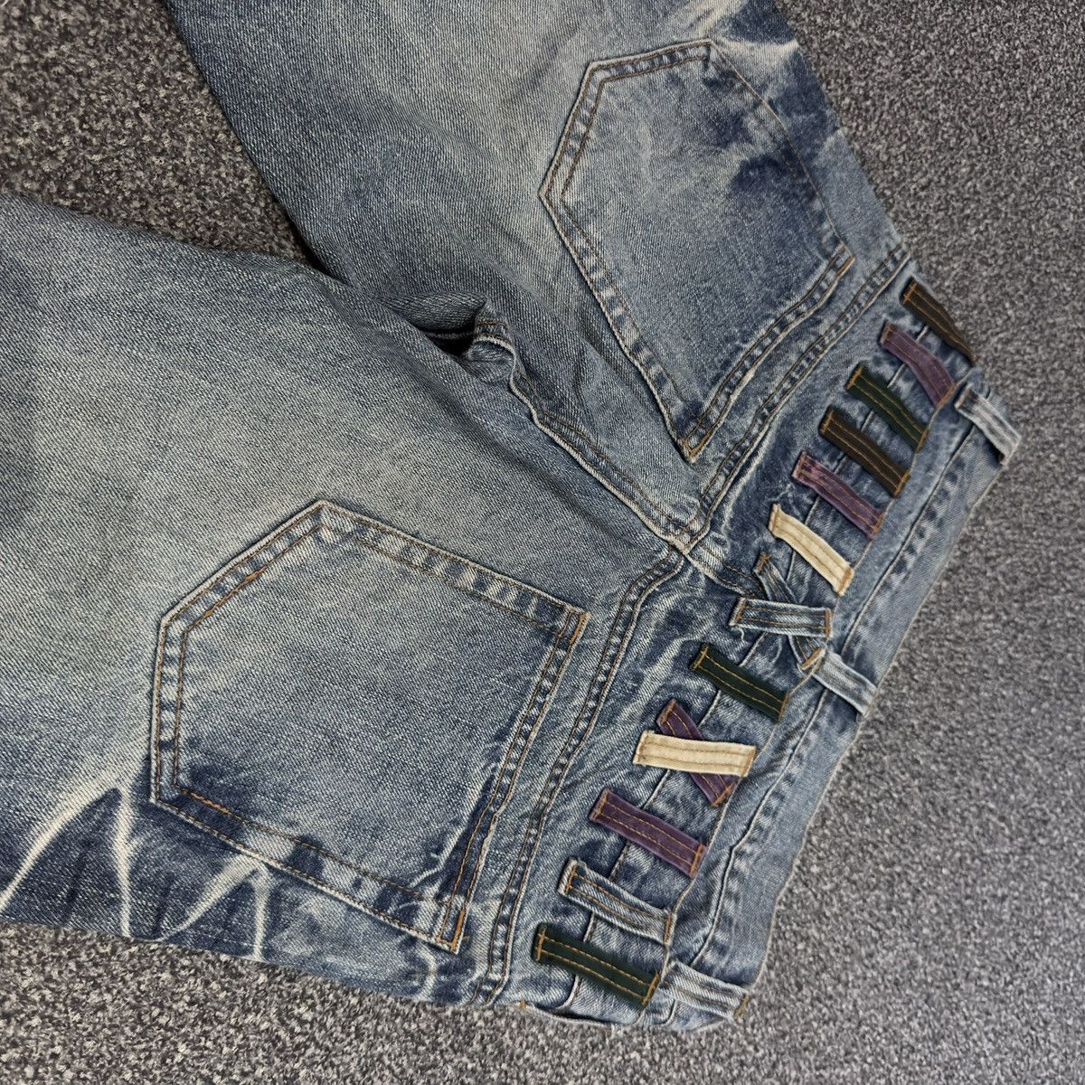 Le Grande Bleu (L.G.B.) Archives ‼️ Japanese Double Waist Nylaus Python Whisker Denim Size US 31 - 7 Thumbnail
