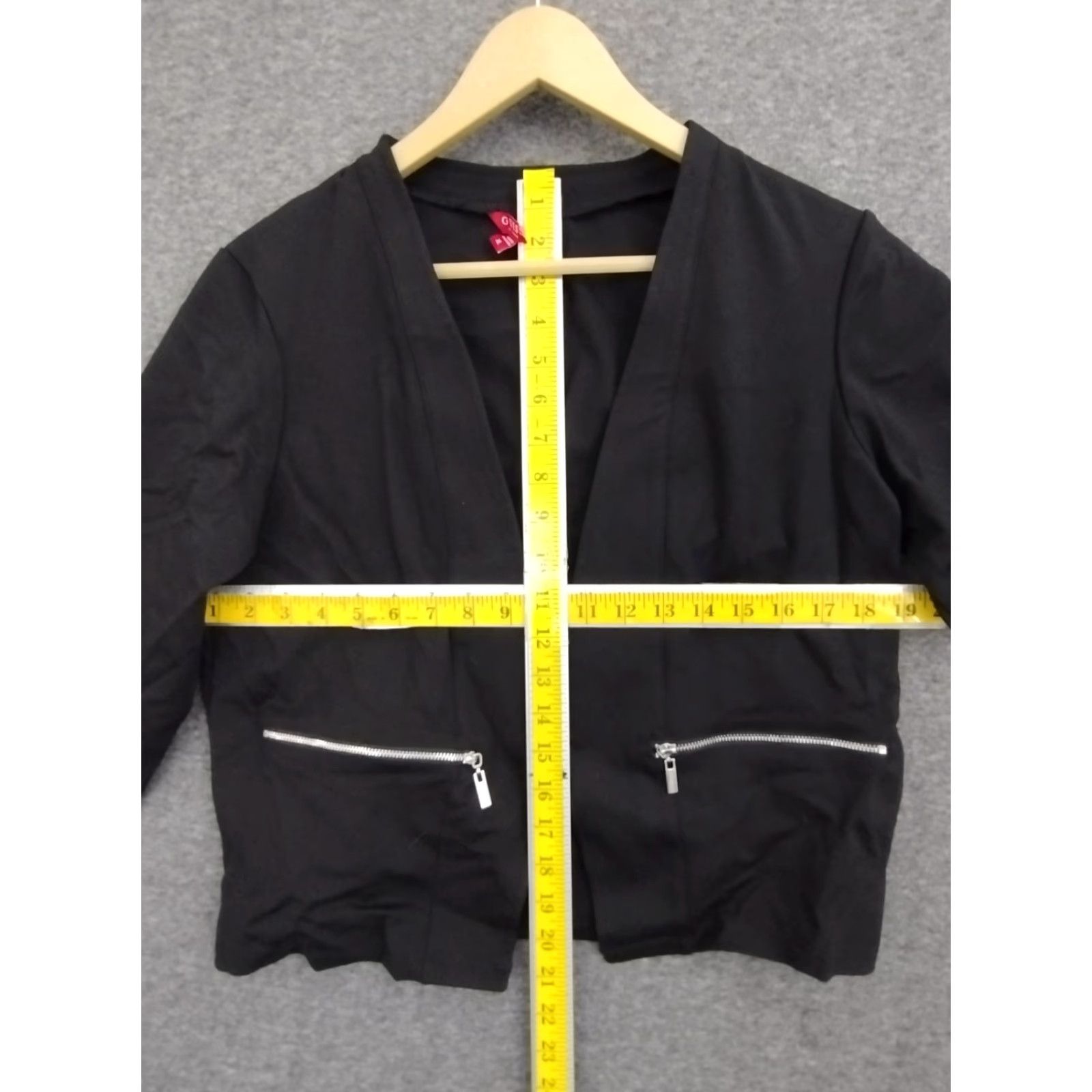 Guess GUESS Blazer Shirt Black Open Front Cropped XL Women's Blazer Bohemian Short Jacket Casual Formal Office Workwear 90s? Size XL / US 12-14 / IT 48-50 - 4 Thumbnail