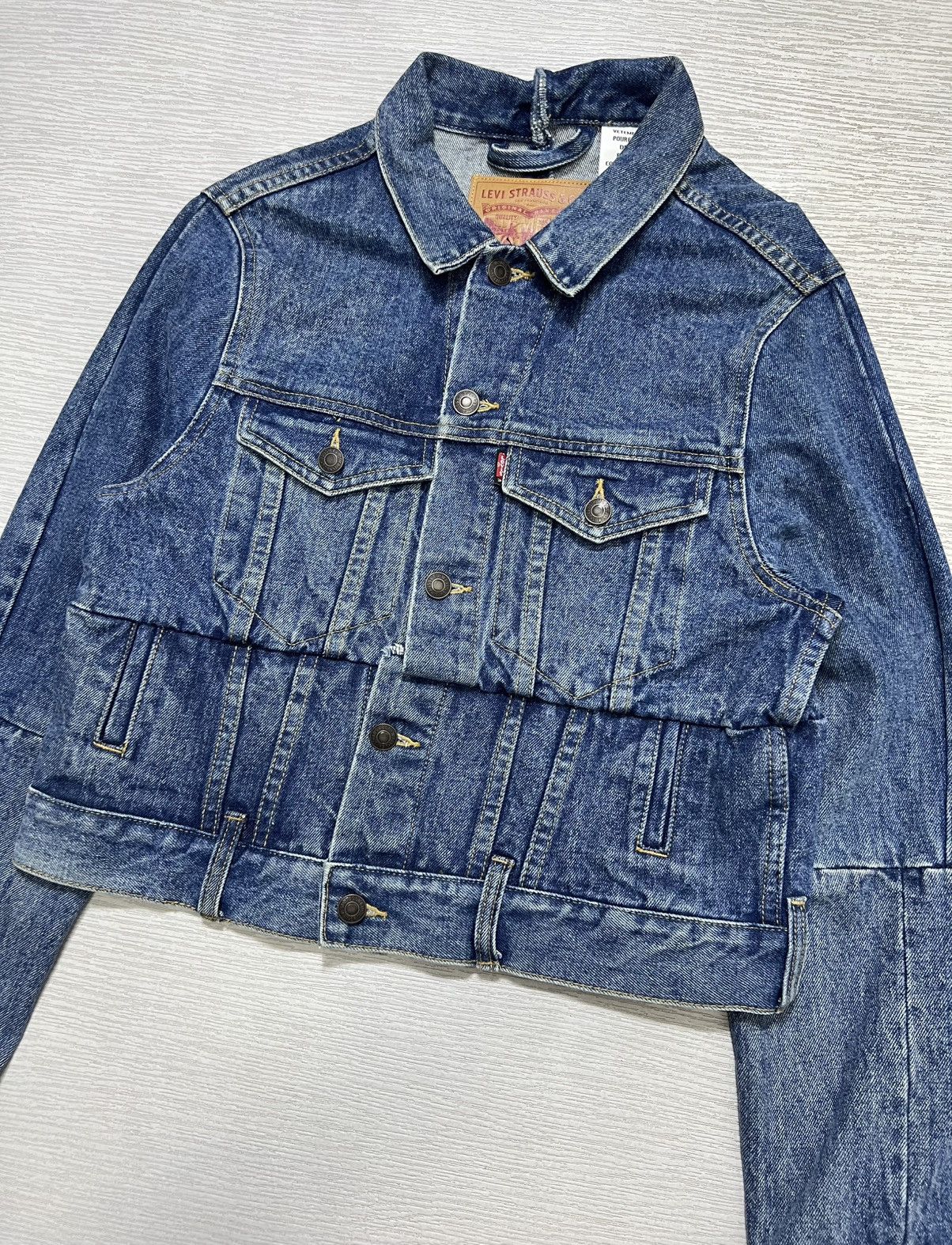 Levi's × Vetements Vetements - Levi’s - S/S 17 - Reworked Cropped Denim Jacket Size S / US 4 / IT 40 - 4 Thumbnail
