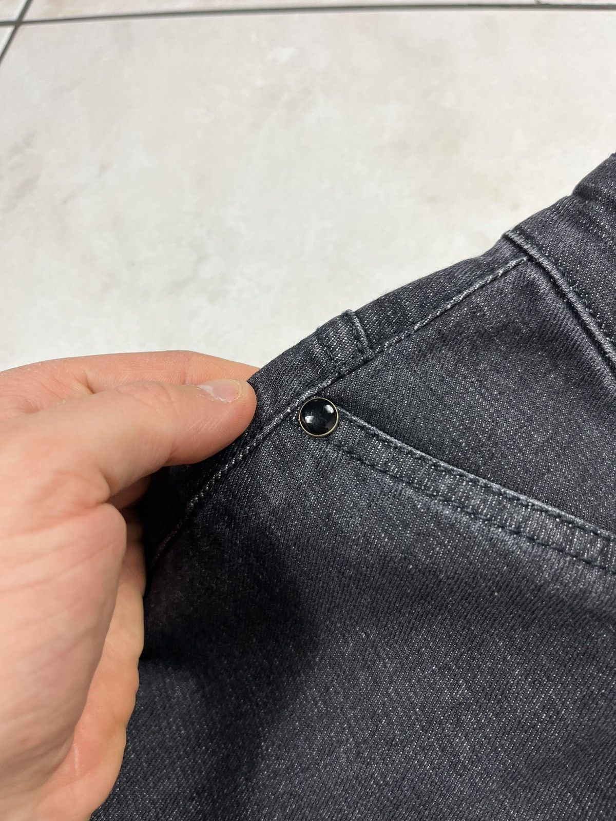 DOROTHEE SCHUMACHER × Designer Dorothee Schumacher flared dark goth denim jeans pants baggy Size 26" / US 2 / IT 38 - 13 Thumbnail