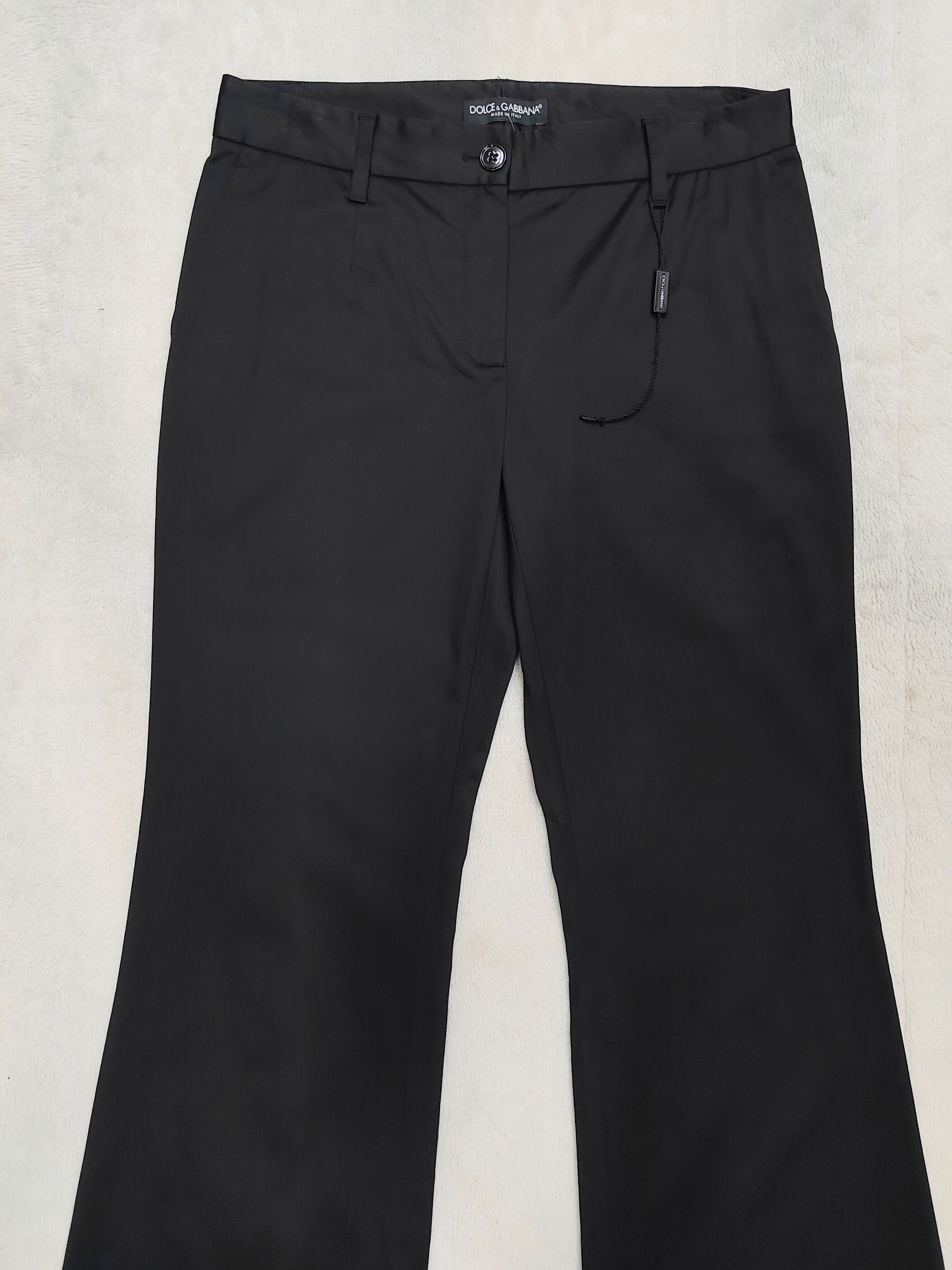 Dolce & Gabbana Dolce & Gabbana 🇮🇹 Black Flared Tailored Dress Pants Size 29" - 2 Thumbnail