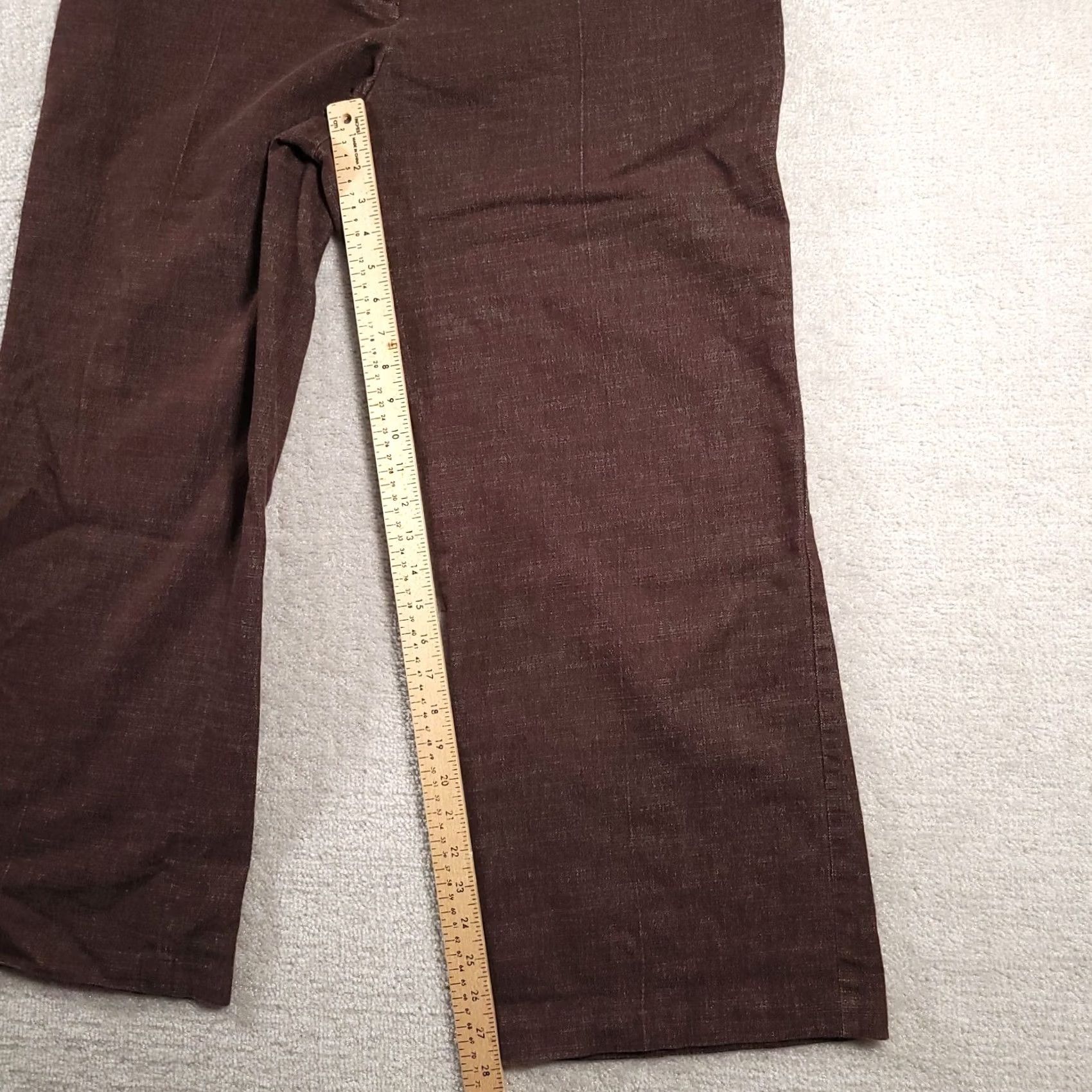 Vintage AGB Dress Pants Women's 16 Brown Wide Leg Stretch Size 38" / US 16 / IT 52 - 7 Thumbnail