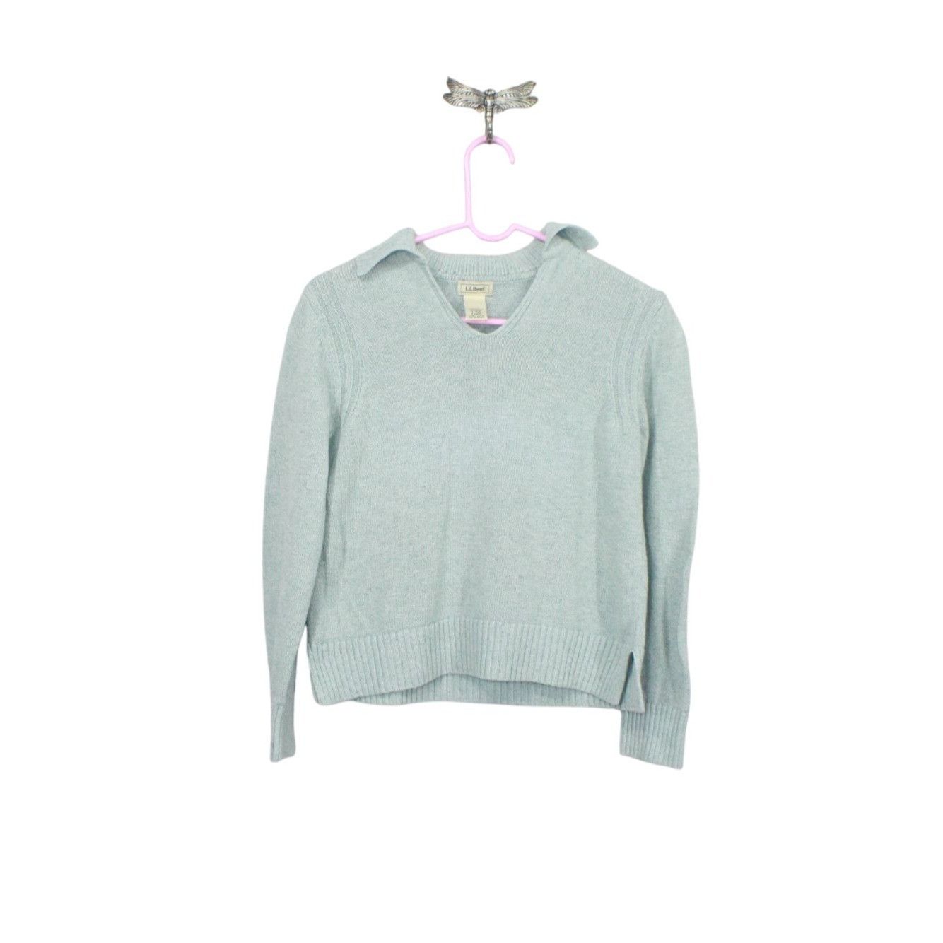 L.L. Bean LL Bean Women's Mint Green Cotton Blend Pullover Sweater Size S / US 4 / IT 40 - 1 Thumbnail
