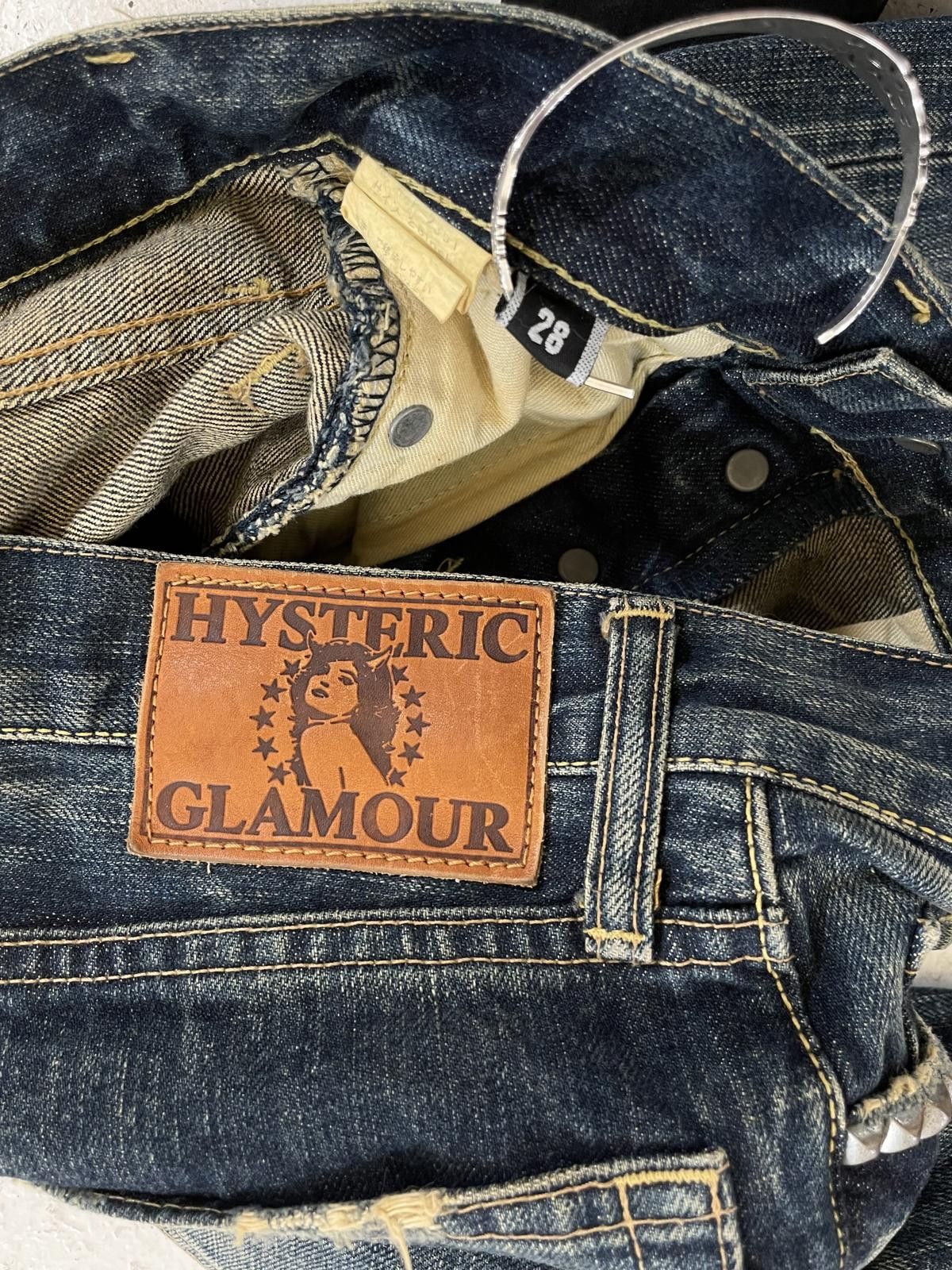 Hysteric Glamour Dark washed Studded Pocket Hysteric Glamour Denim Size US 29 - 4 Thumbnail