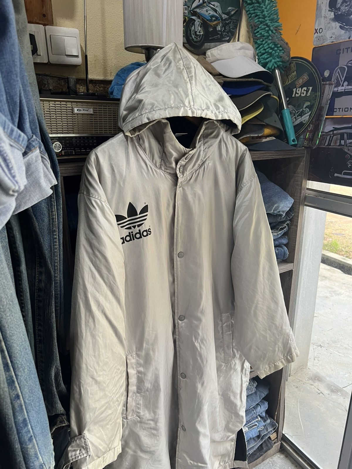 Adidas 🔥Vintage Adidas Descente Trefoil Coach Sherpa Jacket Size US L / EU 52-54 / 3 - 10 Thumbnail