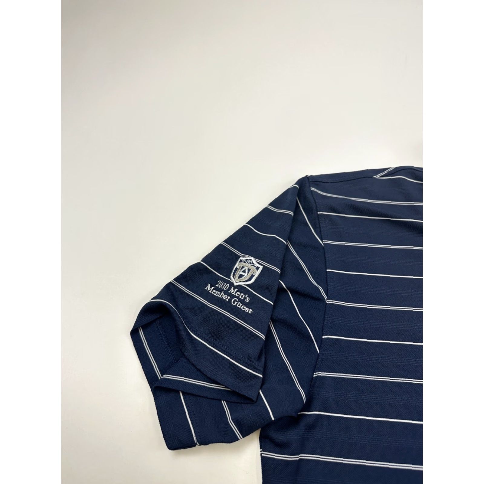 Nike Nike Golf Polo Shirt Mens L Blue Striped Dri-Fit Short Sleeve Size US L / EU 52-54 / 3 - 3 Thumbnail