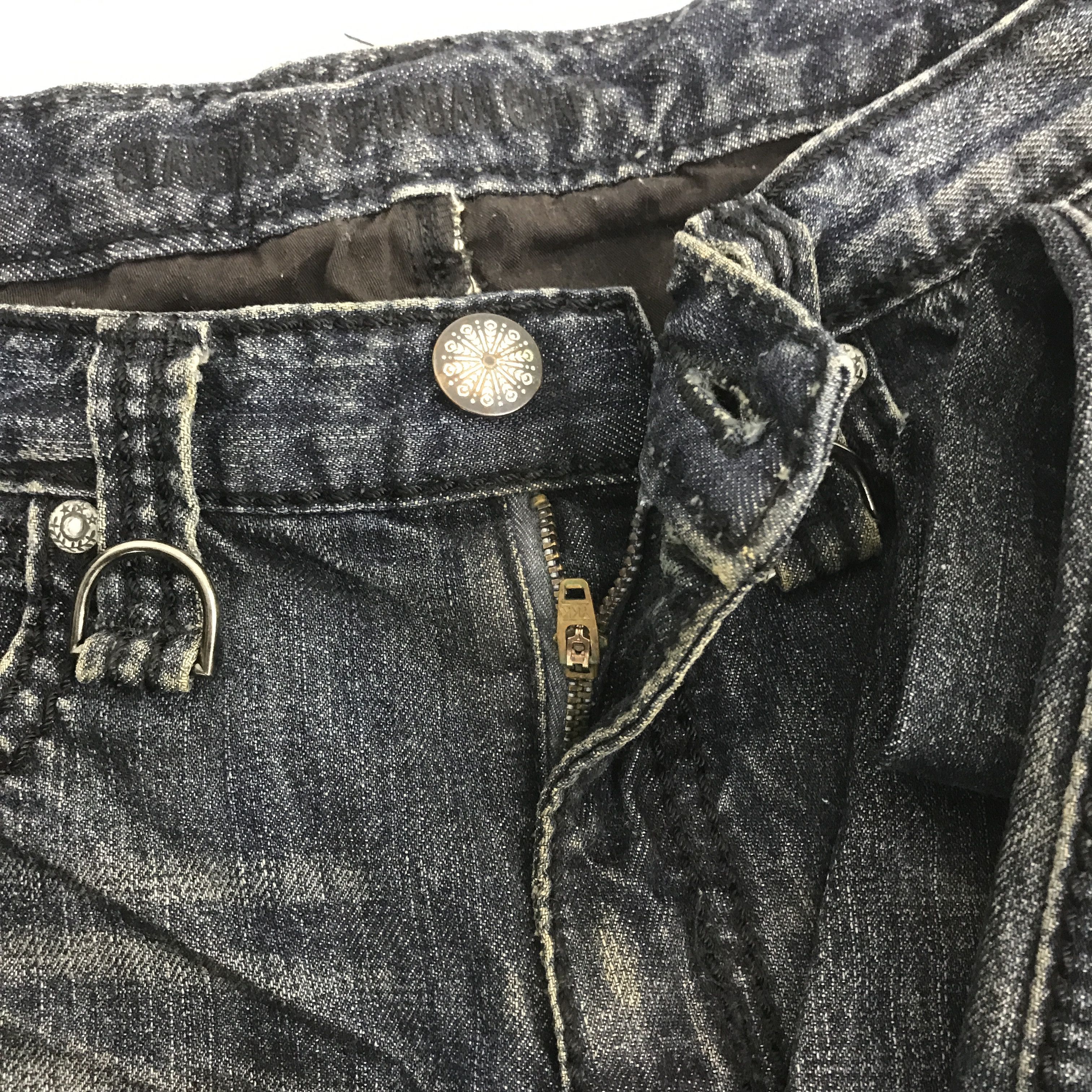 Japanese Brand × Vintage Flare Japanese brand Style Distressed Bootcut Denim pants Size US 30 / EU 46 - 13 Thumbnail